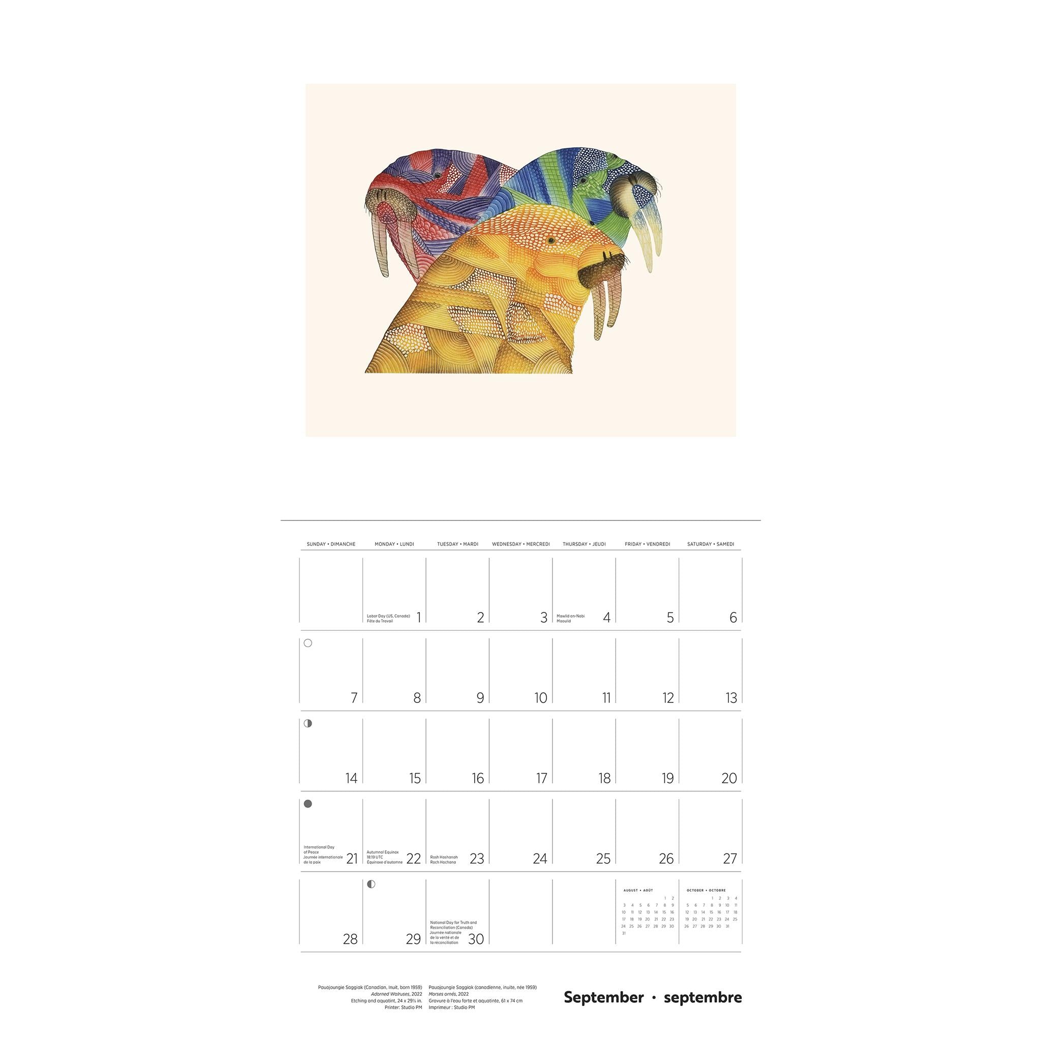 Inuit Art Cape Dorset Special Edition Wall 2025 Calendar