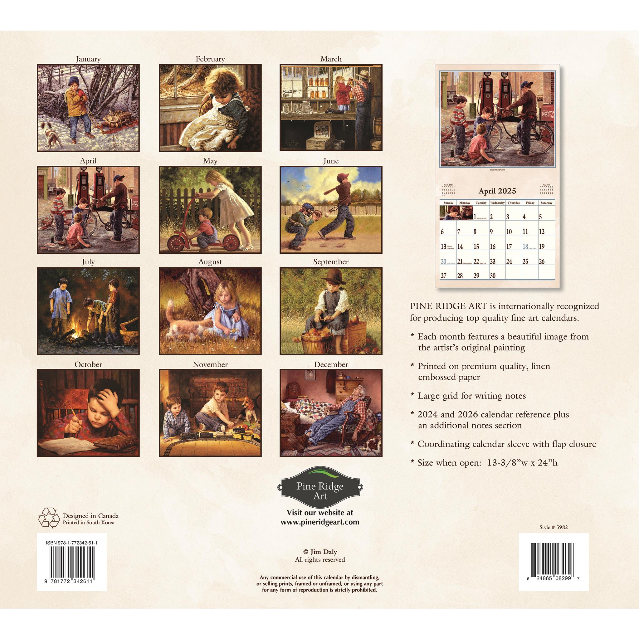 Bygone Days Wall 2025 Calendar