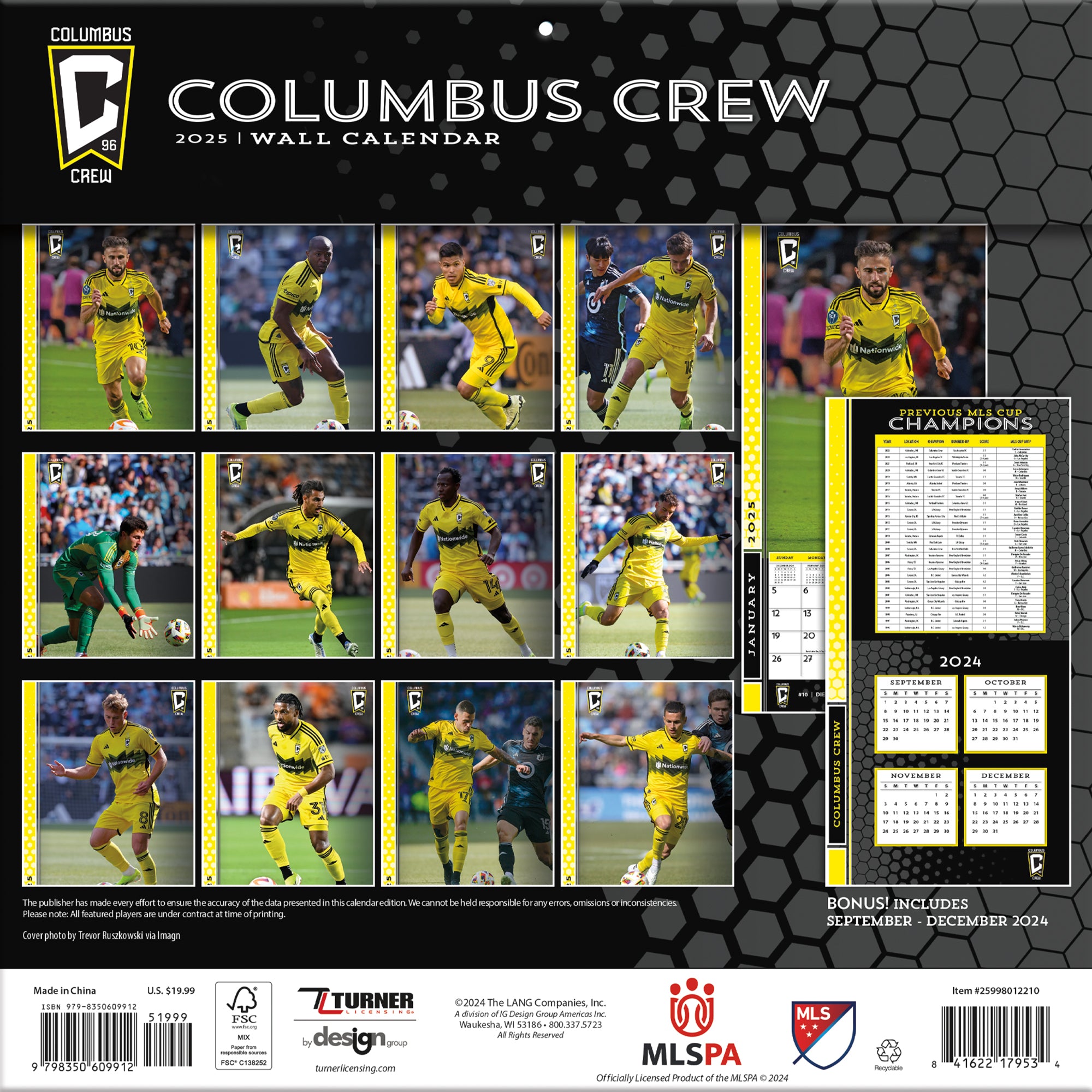 MLS Columbus Crew Wall 2025 Calendar - Online Exclusive