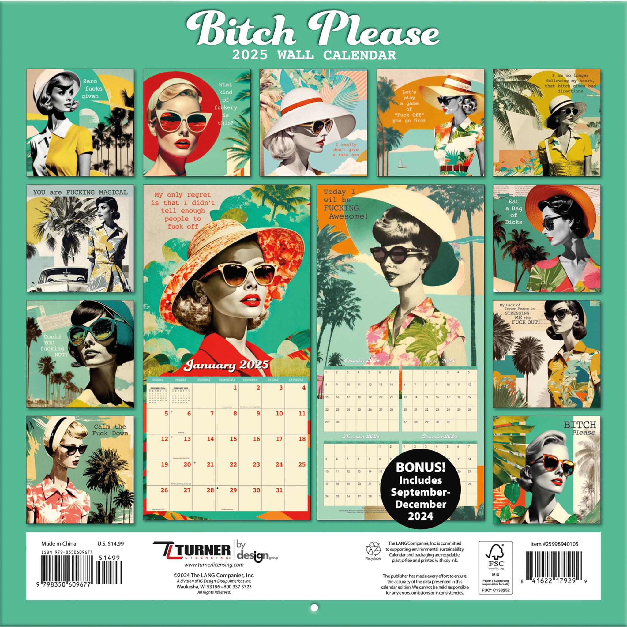 Bitch Please Wall 2025 Calendar - Online Exclusive