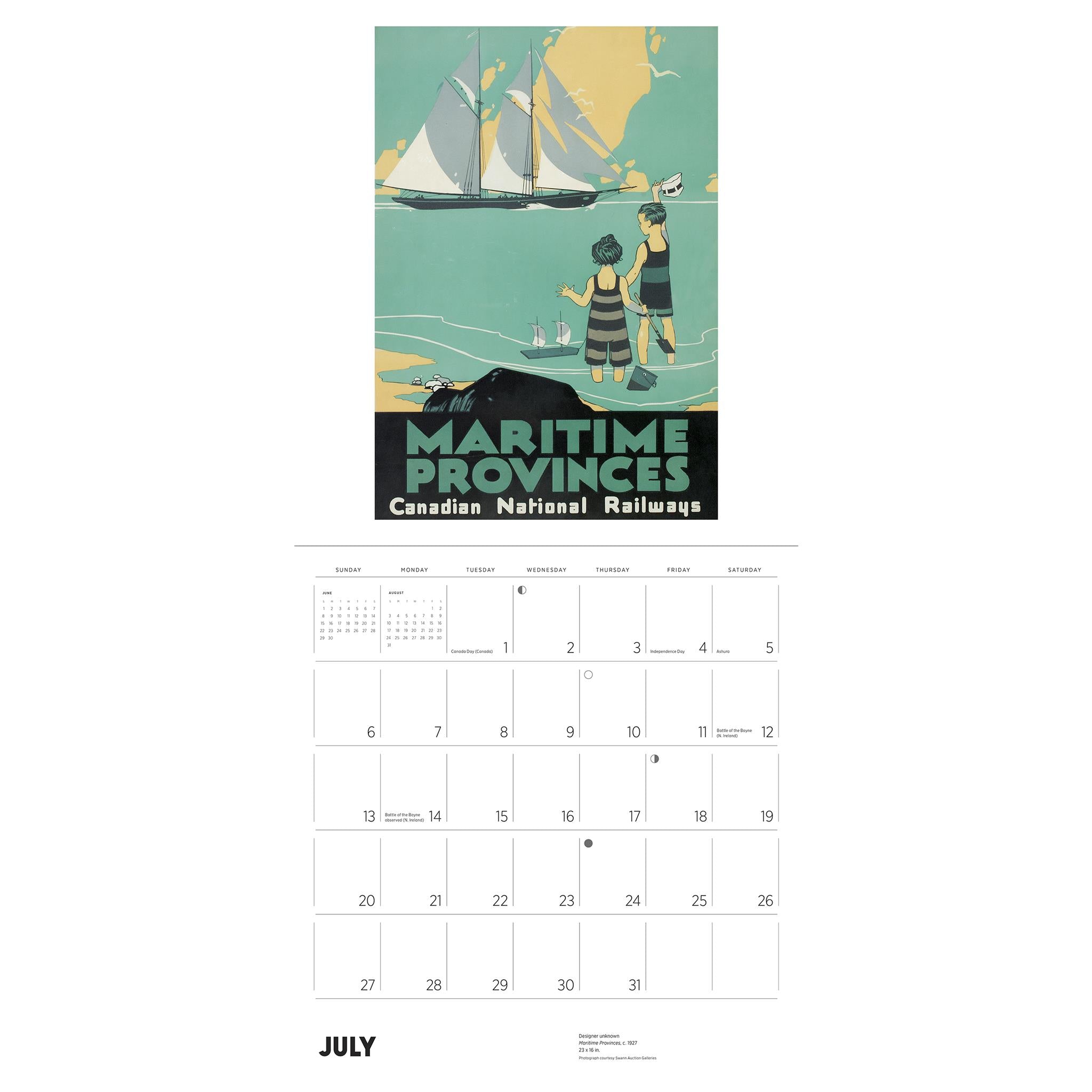 Canadian Travel Posters Wall 2025 Calendar