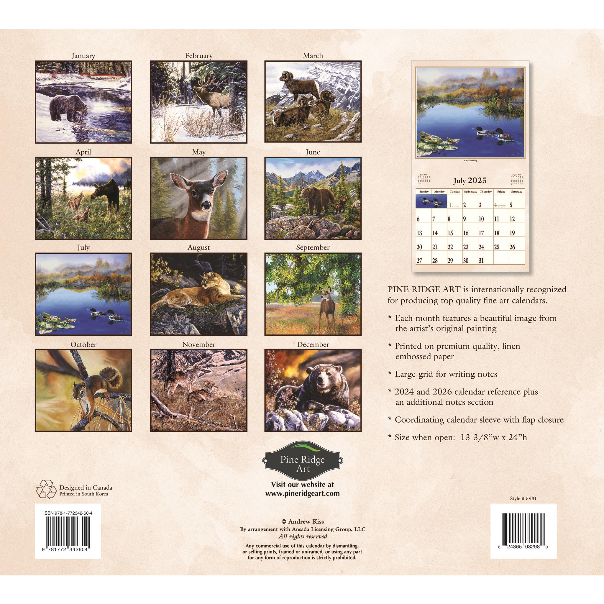 Window On Wildlife Wall 2025 Calendar