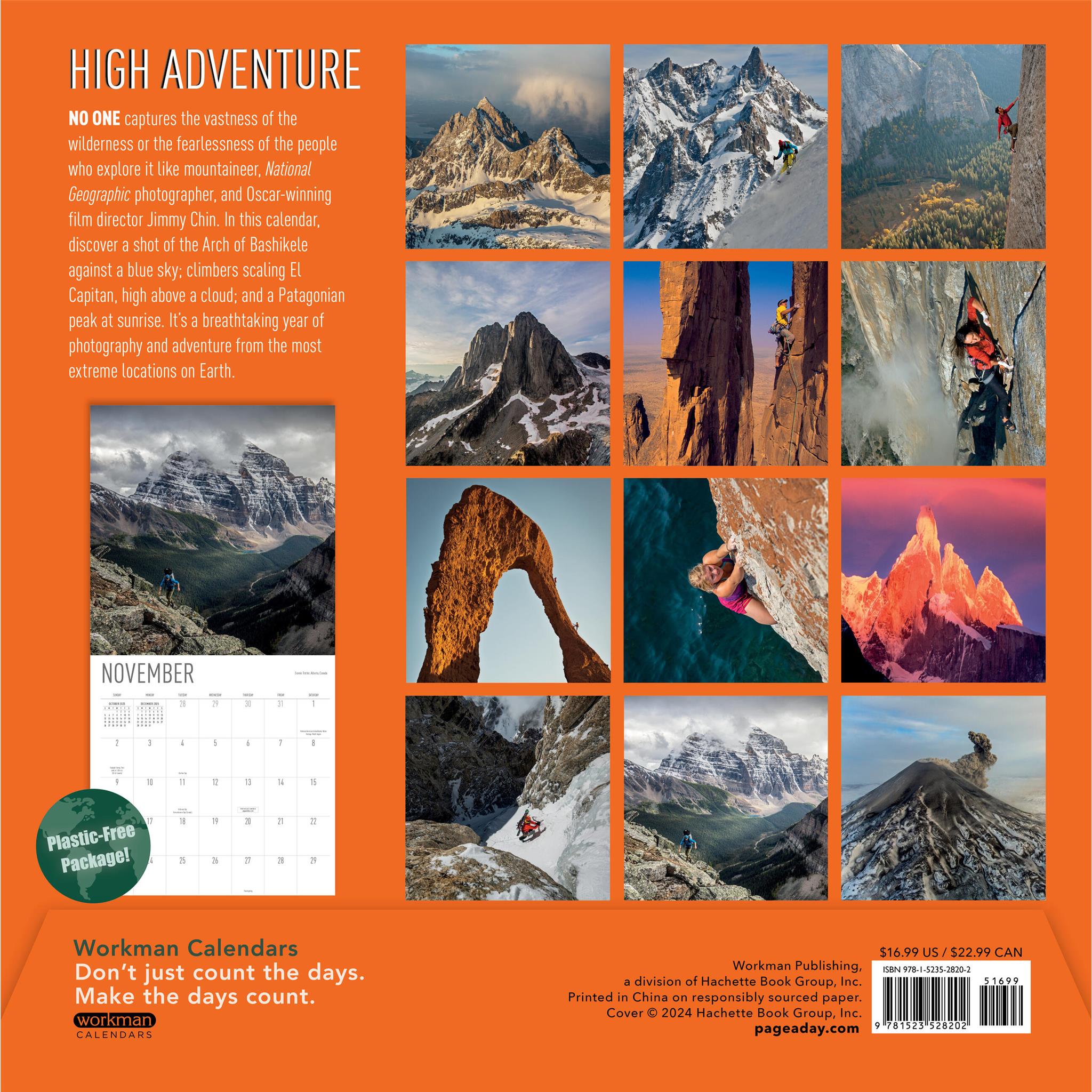 Jimmy Chin Peak Moments Wall 2025 Calendar - Online Exclusive