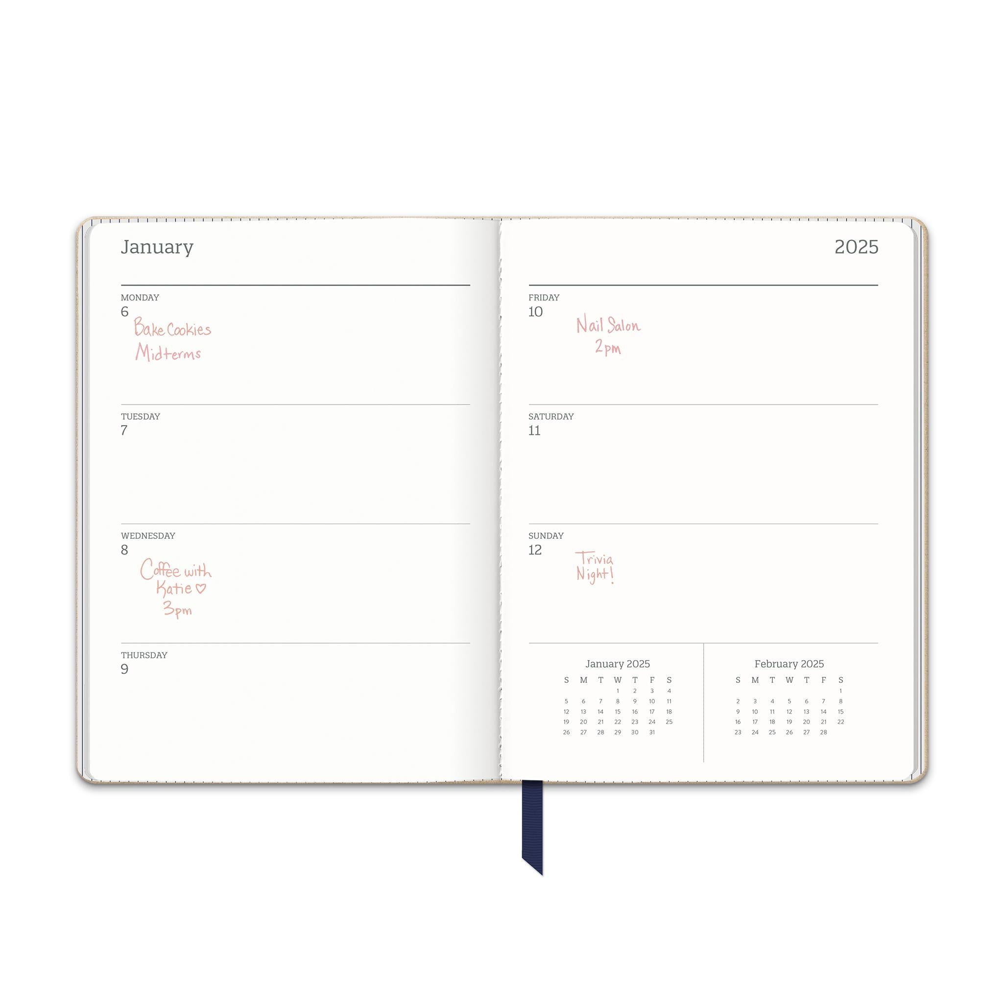 Dots On Twilight Blue Planner 2025 Calendar