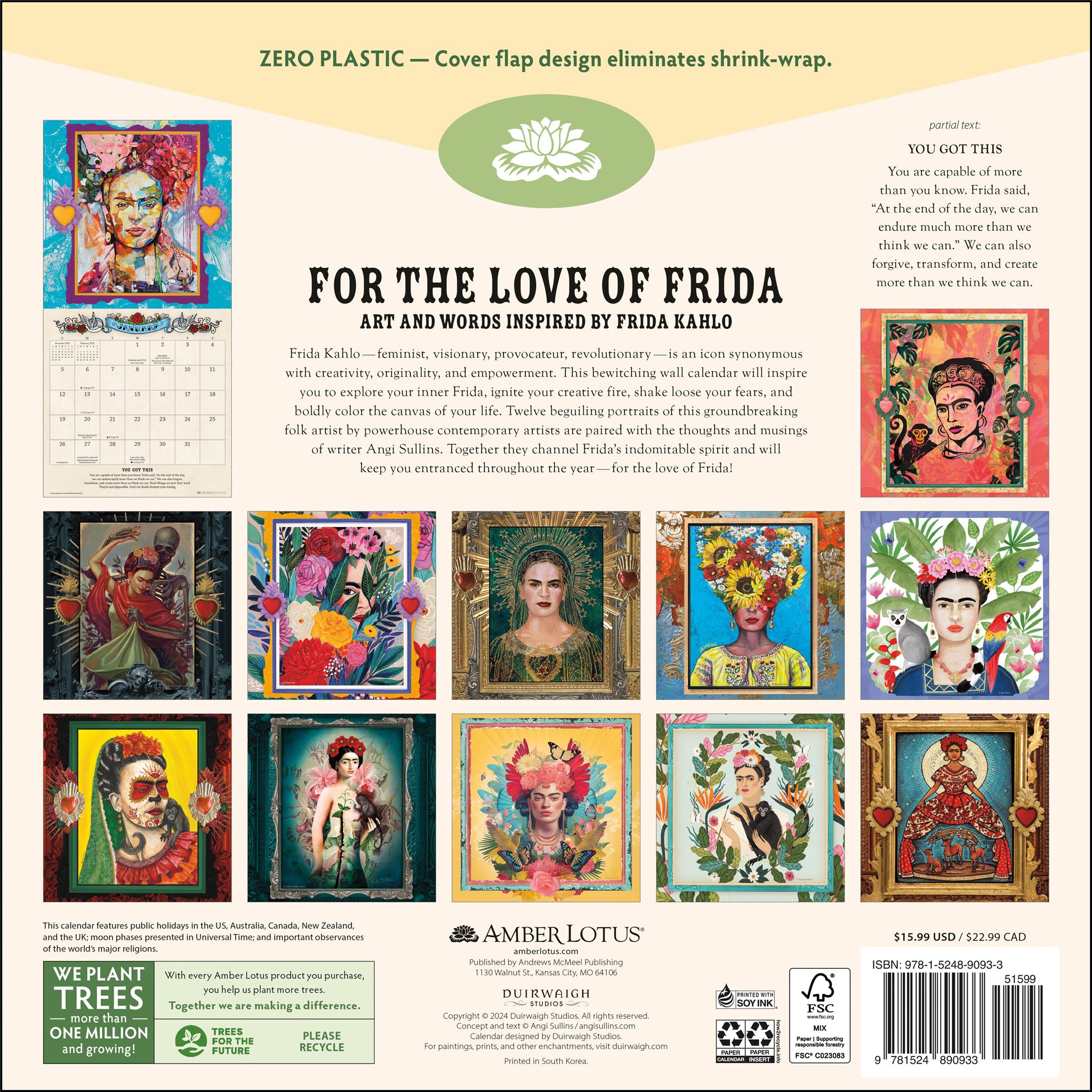 For The Love Of Frida Wall 2025 Calendar