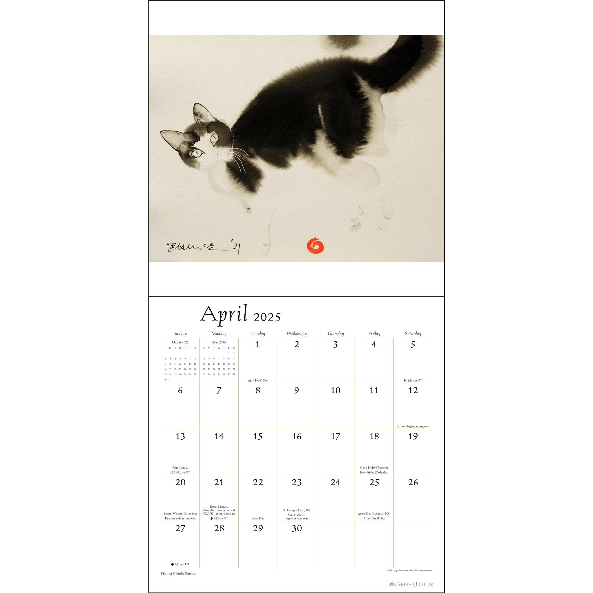 Artful Cat Wall 2025 Calendar - Online Exclusive