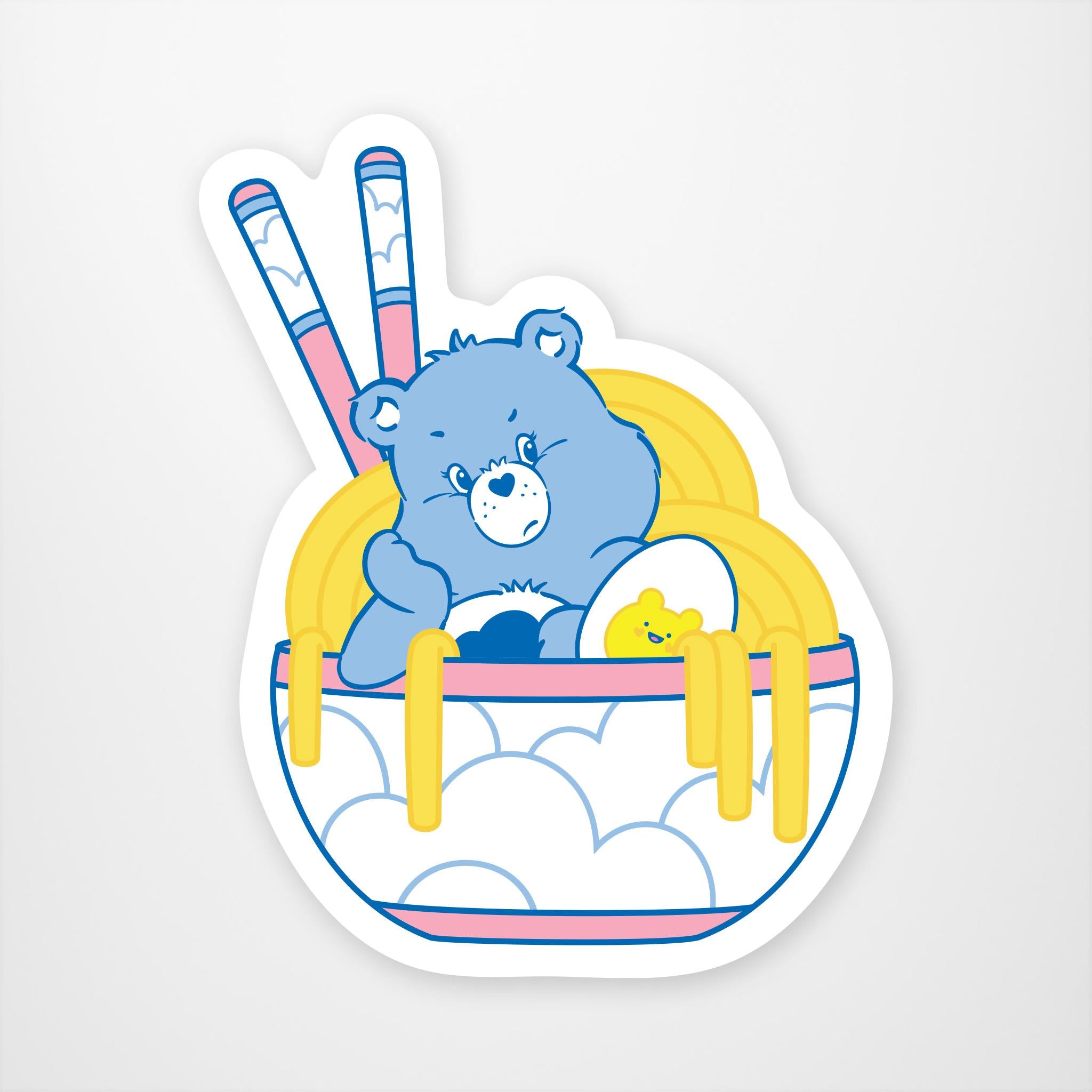 Grumpy Bear Ramen Vinyl Sticker