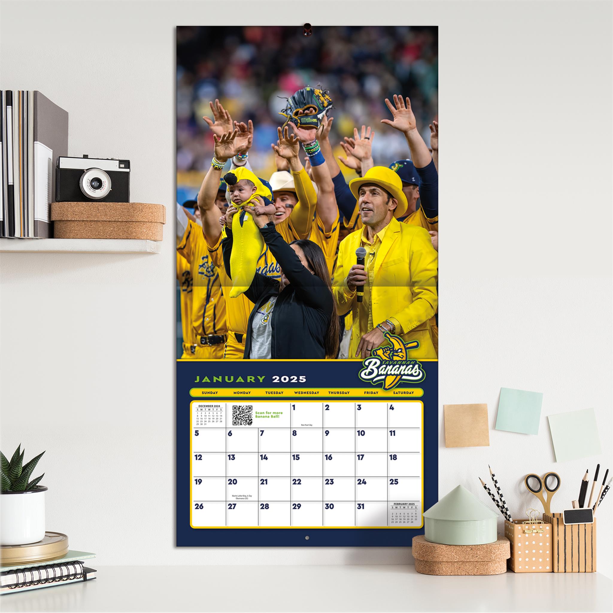 Savannah Bananas Baseball Wall 2025 Calendar - Online Exclusive