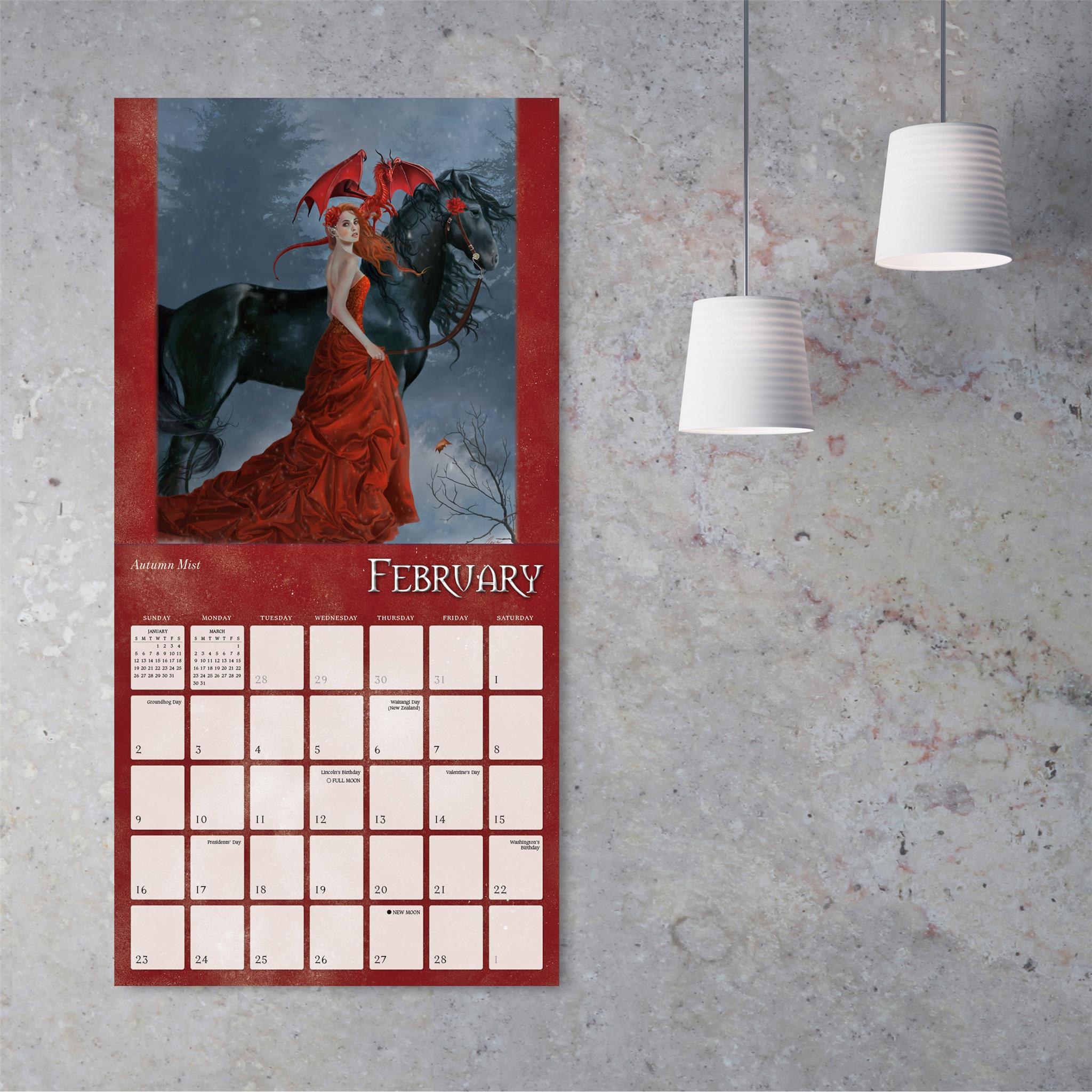 Dragon Witches Wall 2025 Calendar