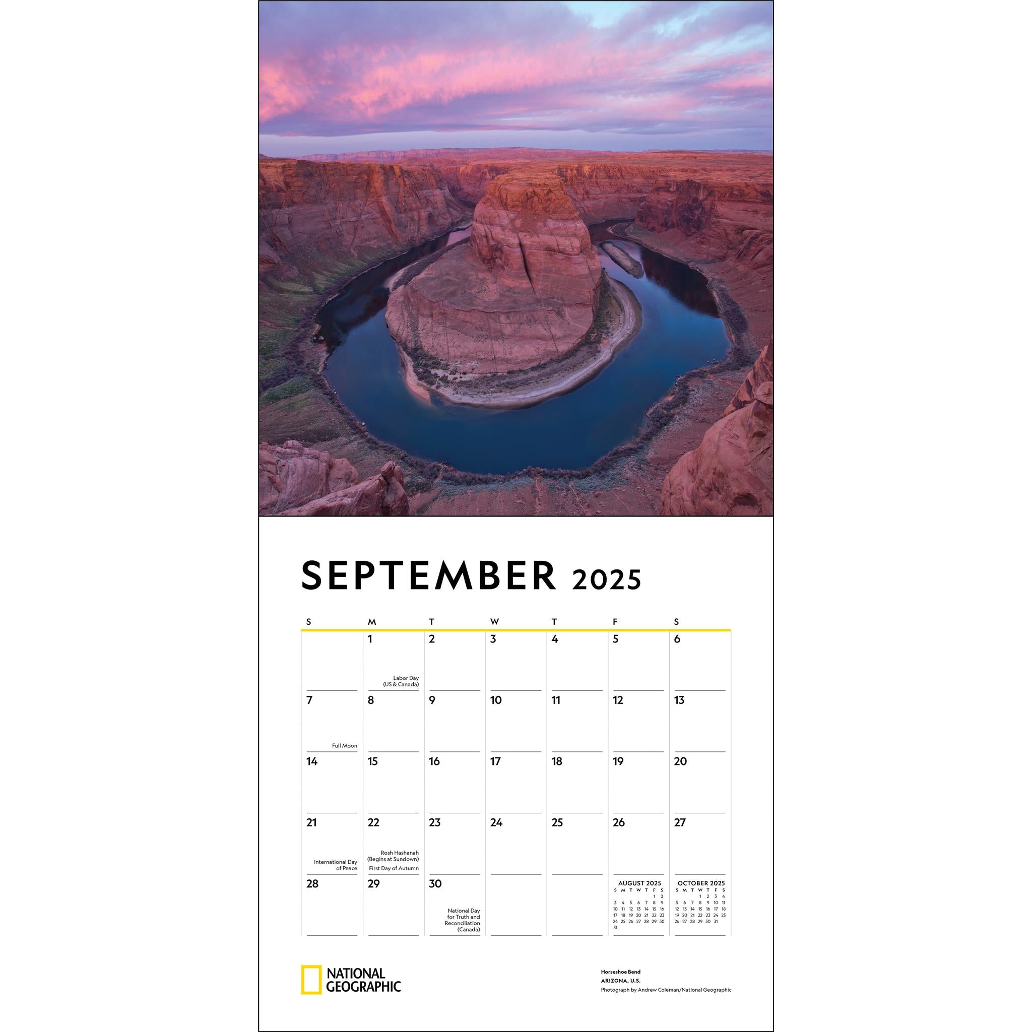 Most Beautiful Places National Geographic Wall 2025 Calendar - Online Exclusive