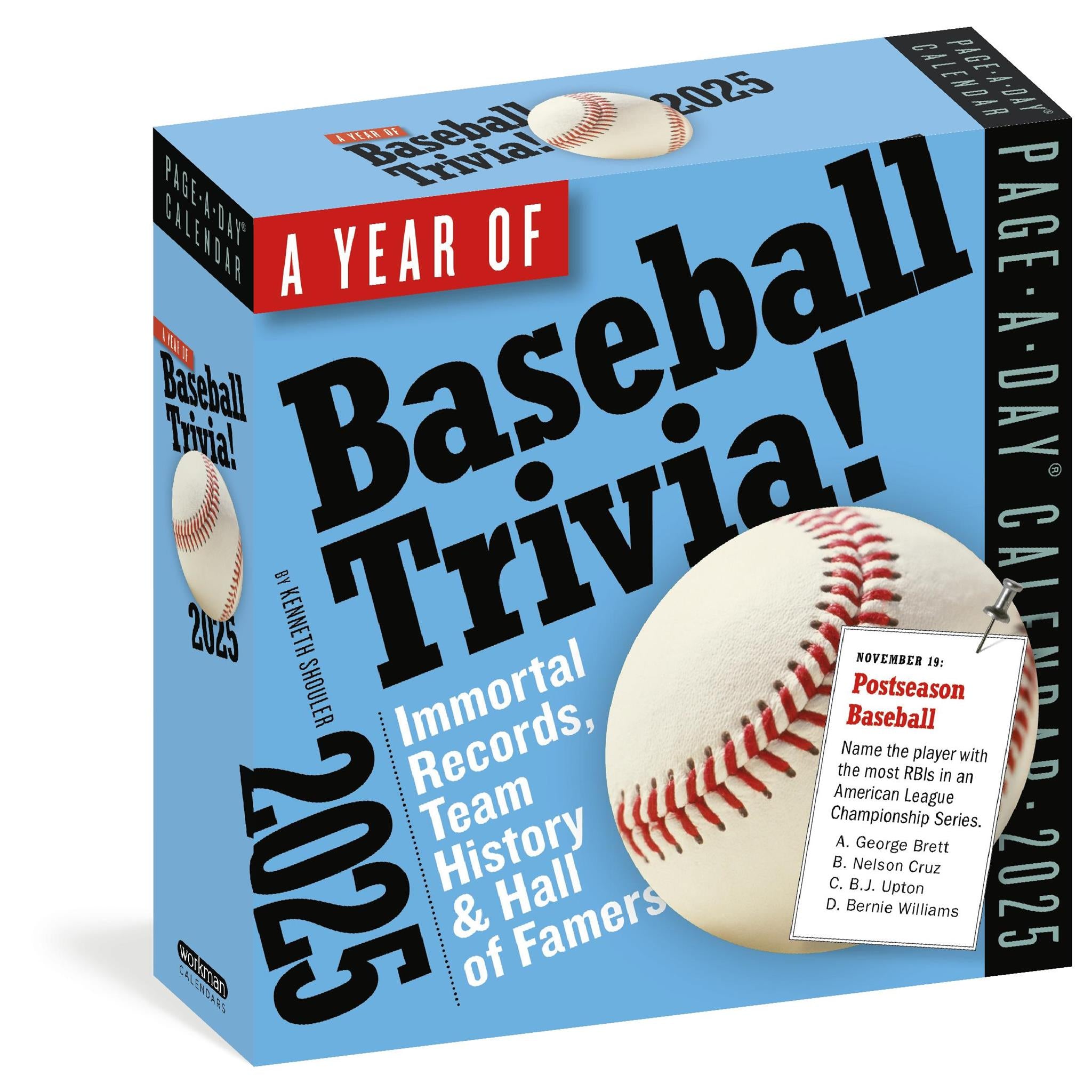 Year Of Baseball Trivia Box 2025 Calendar