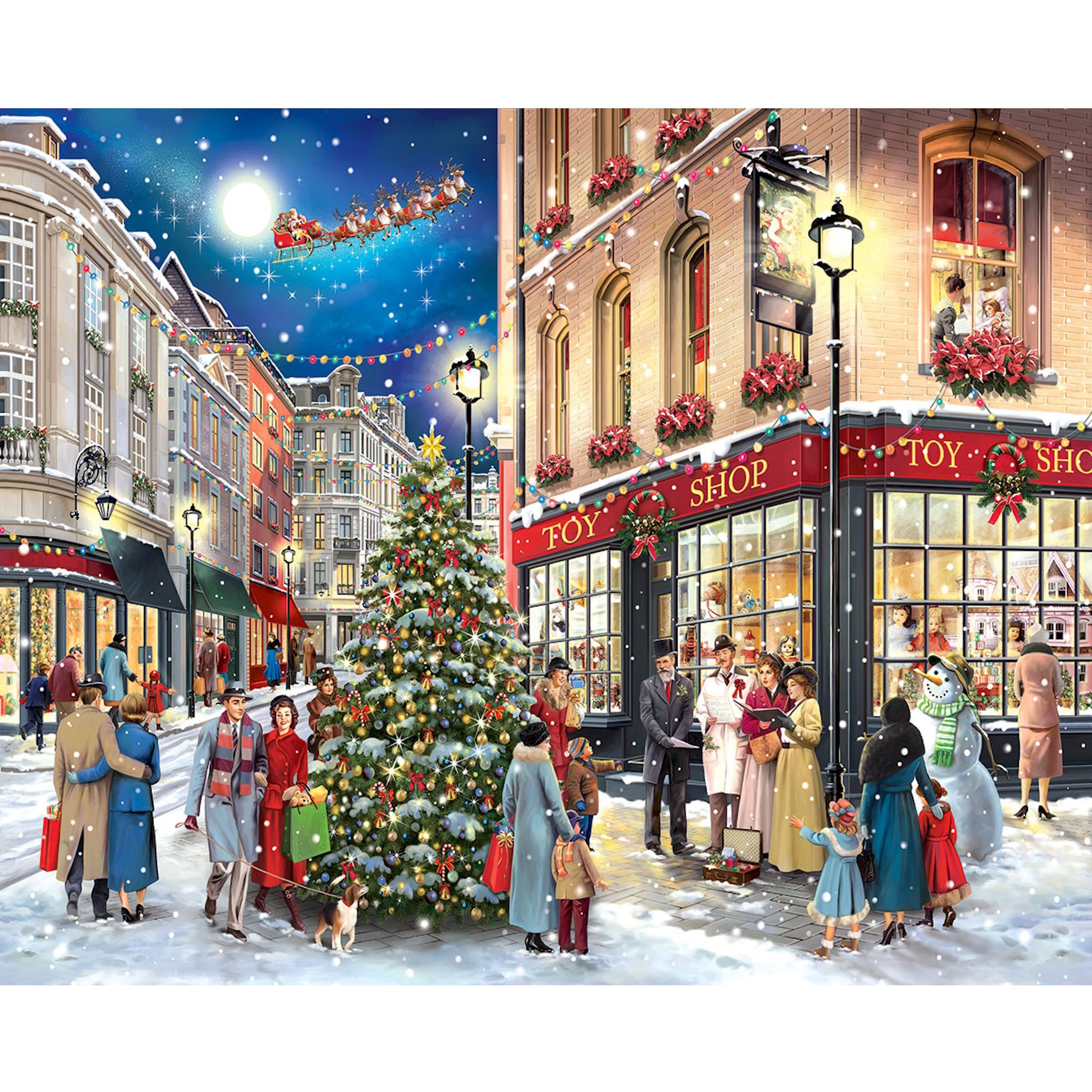 Christmas Carolers 1000 Piece Puzzle White Mountain