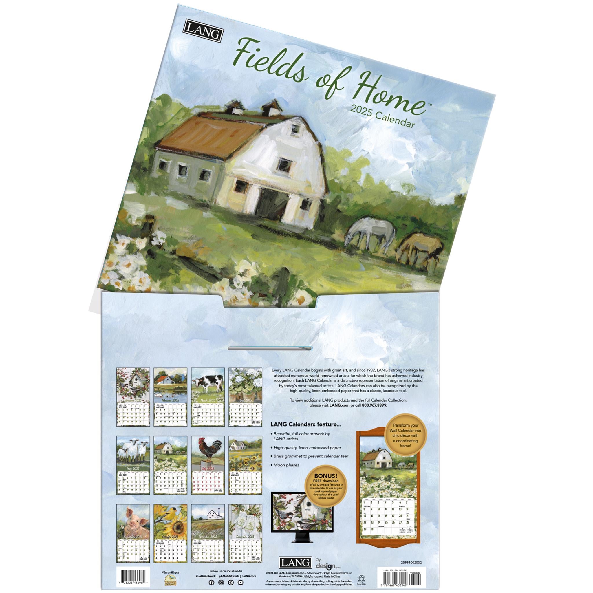 Fields Of Home Wall 2025 Calendar - Online Exclusive