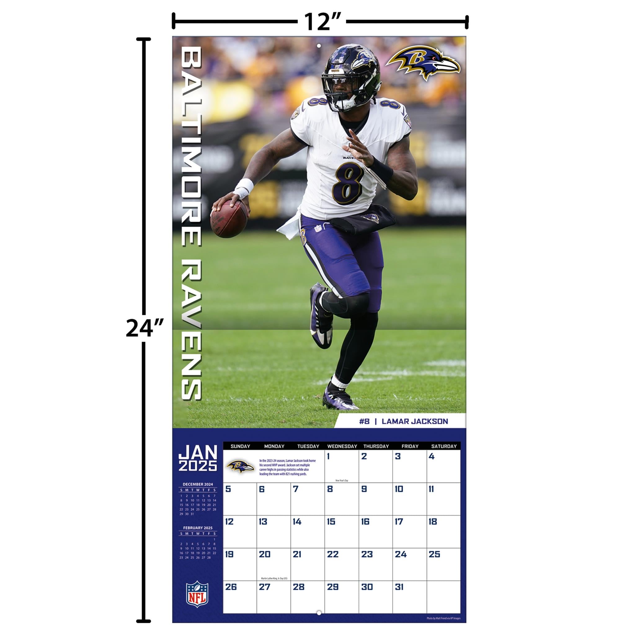 NFL Elite Wall 2025 Calendar