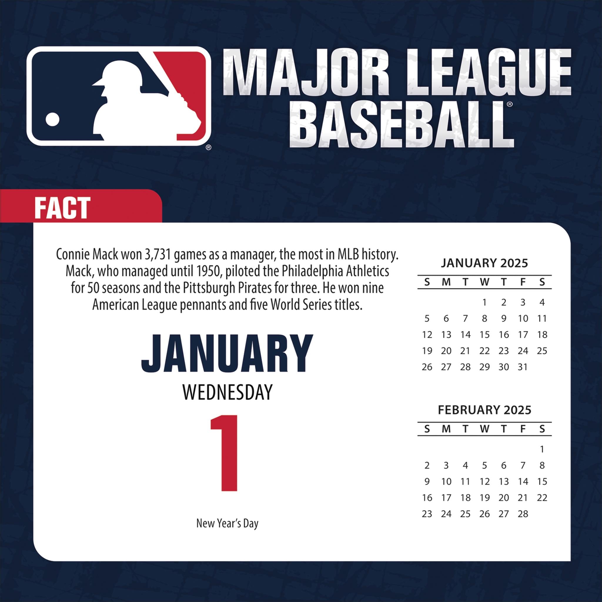 MLB All Team Box 2025 Calendar - Online Exclusive