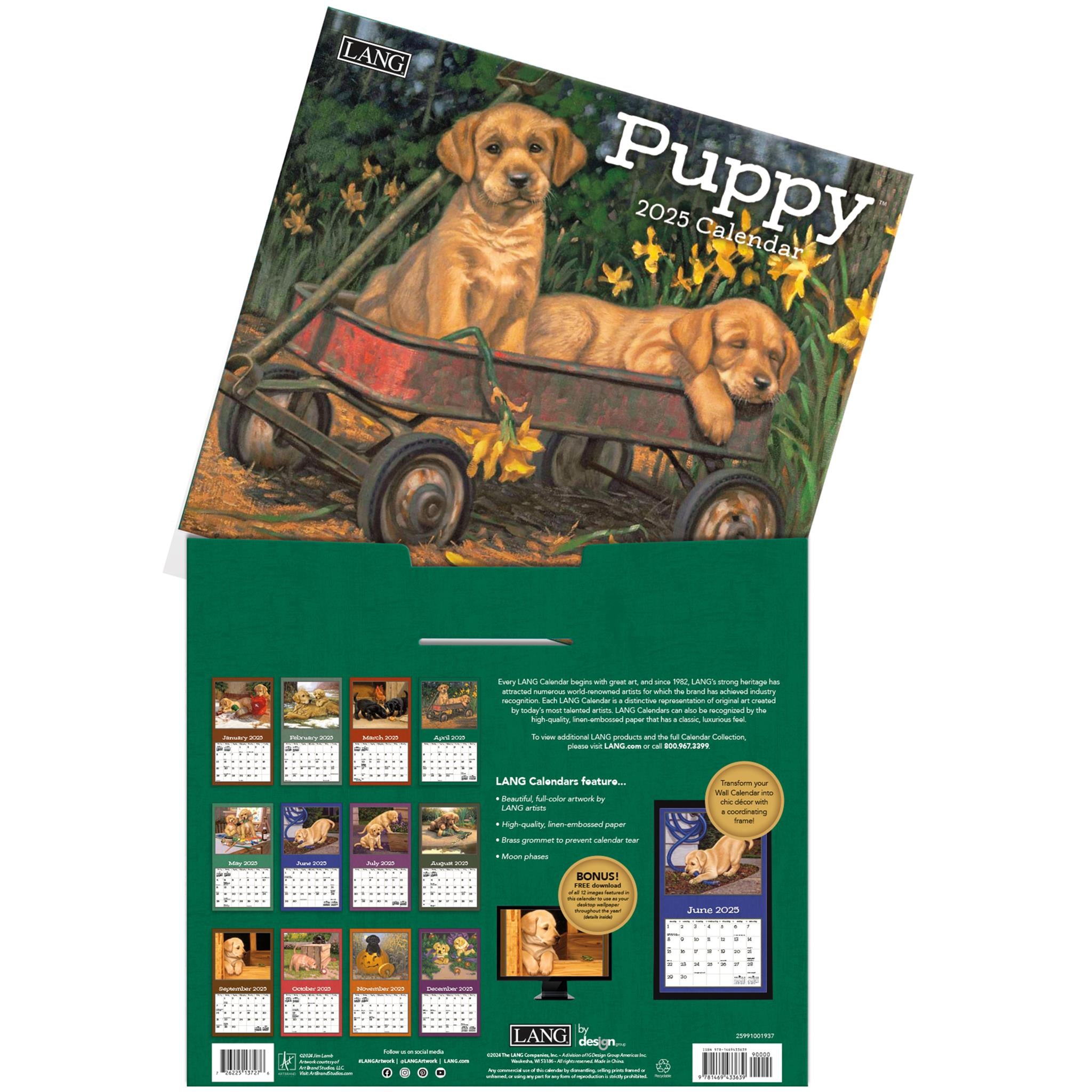 Puppy Wall 2025 Calendar - Online Exclusive