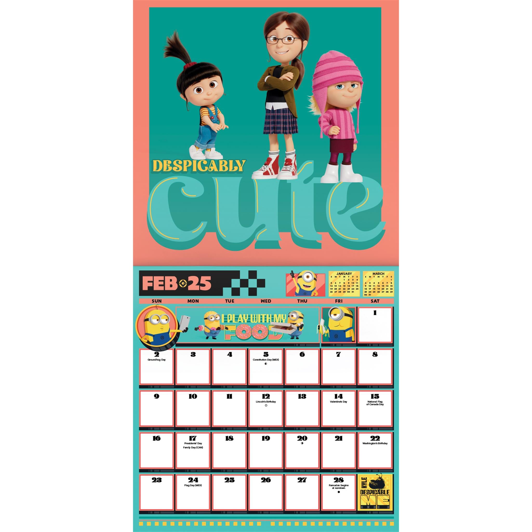 Despicable Me 4 Wall 2025 Calendar - Online Exclusive