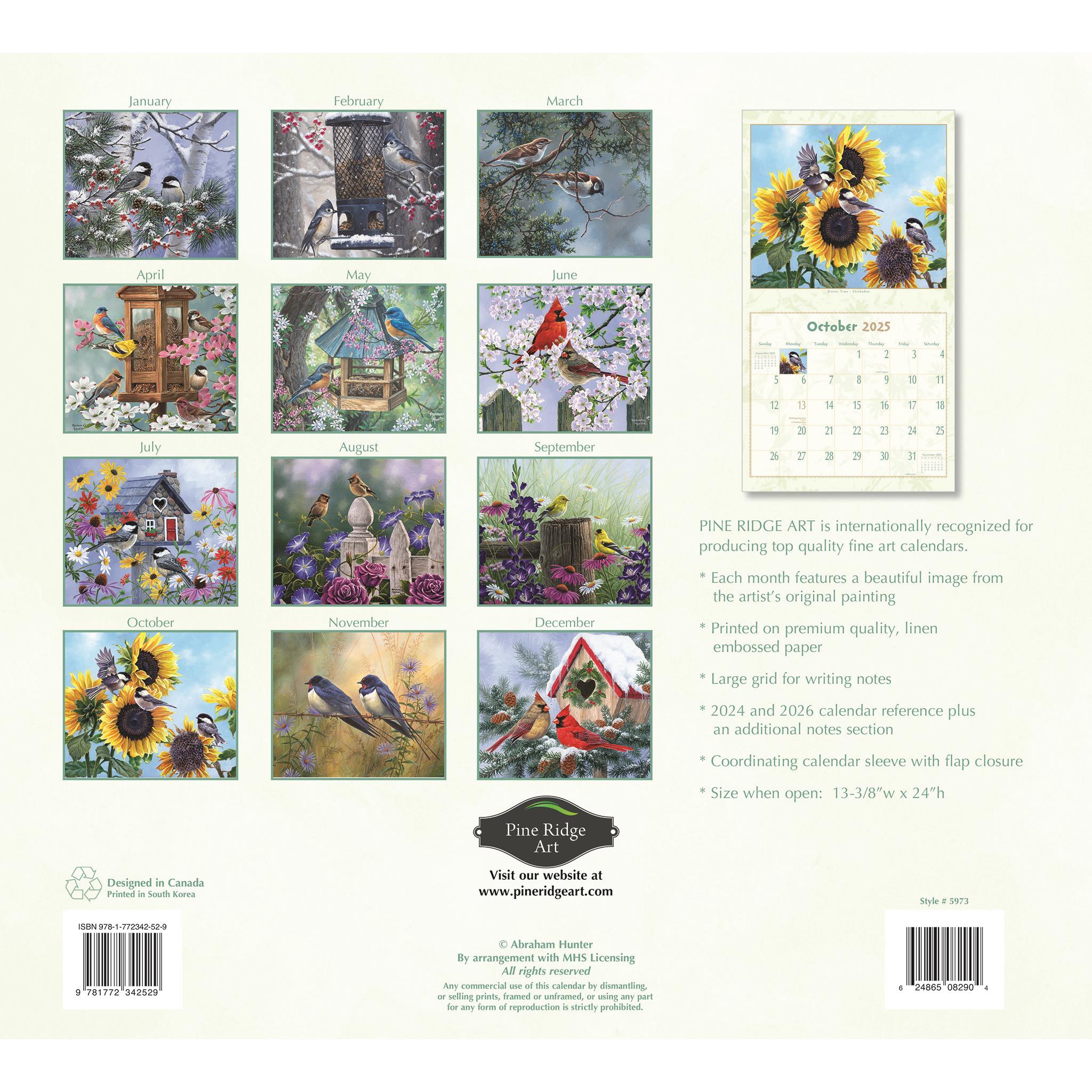 Birds Of A Feather Wall 2025 Calendar