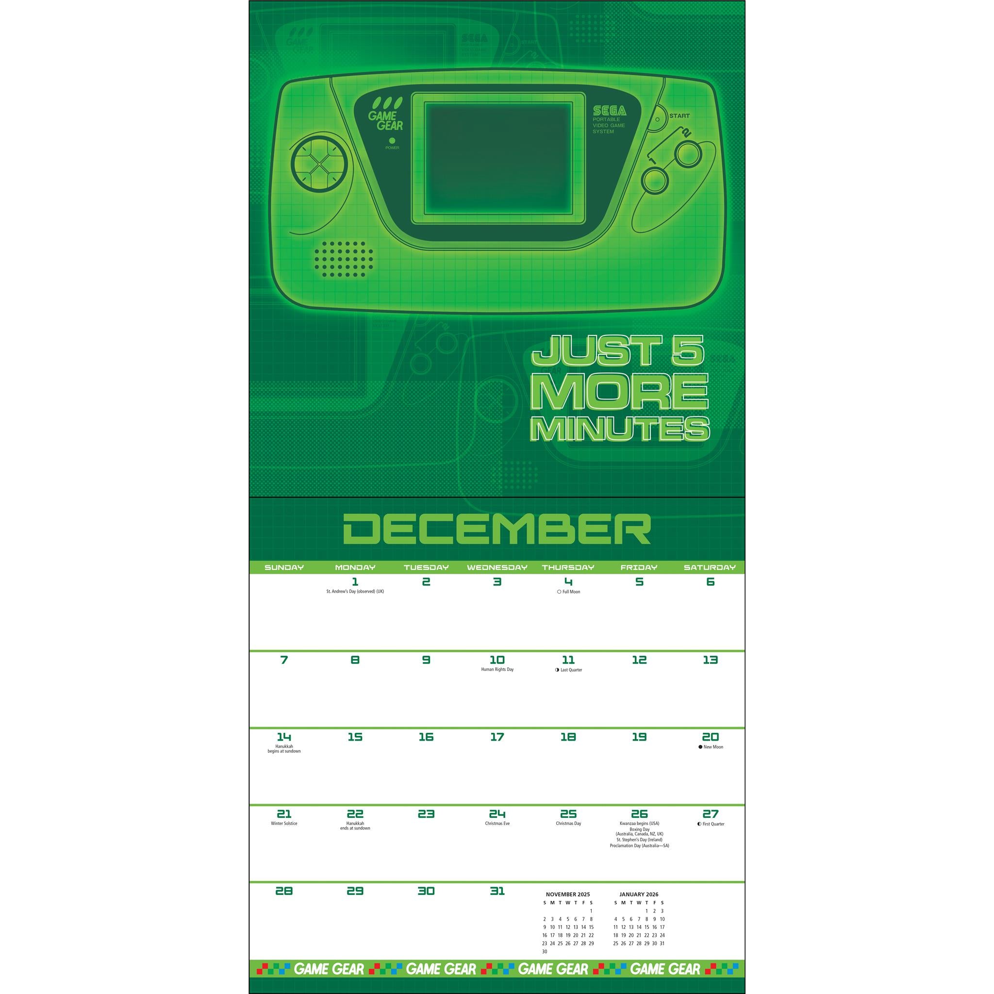 Retro Consoles Wall 2025 Calendar - Online Exclusive