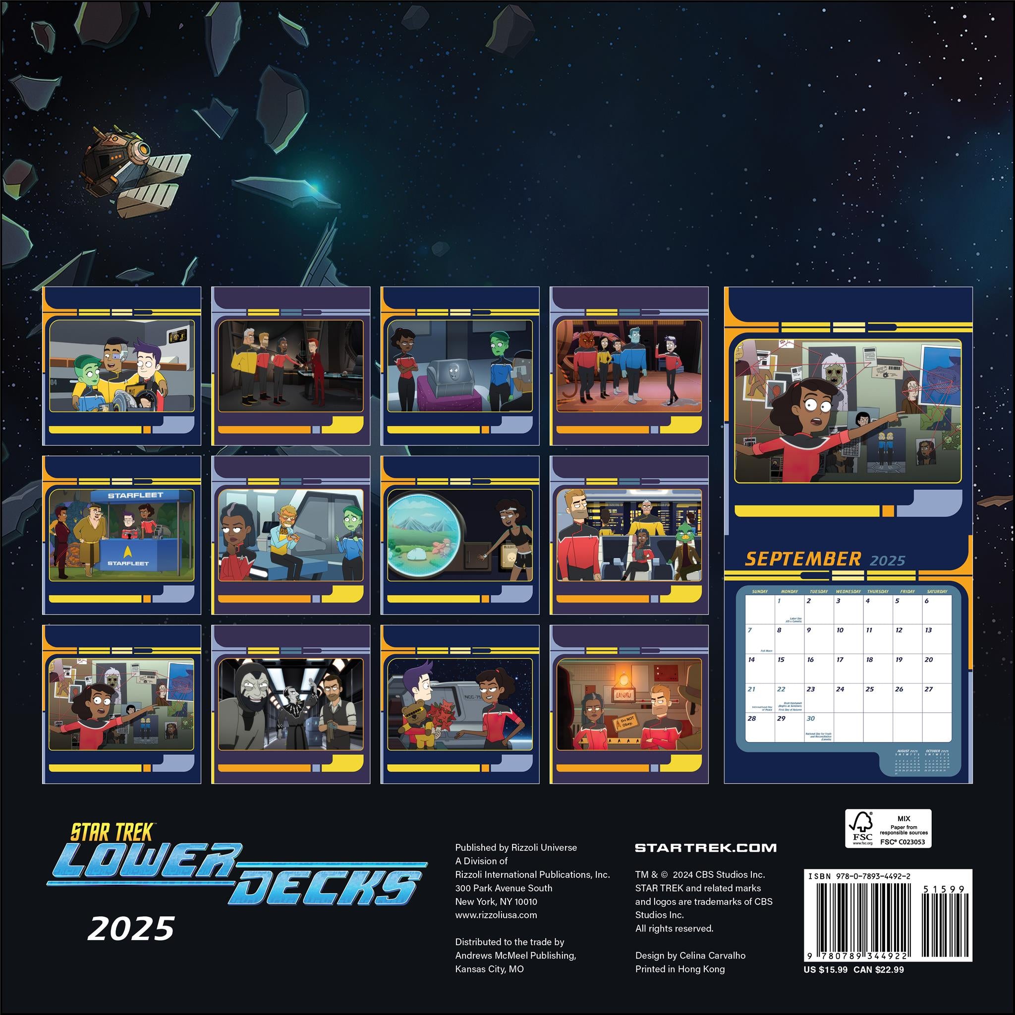 Star Trek Lower Decks Wall 2025 Calendar - Online Exclusive