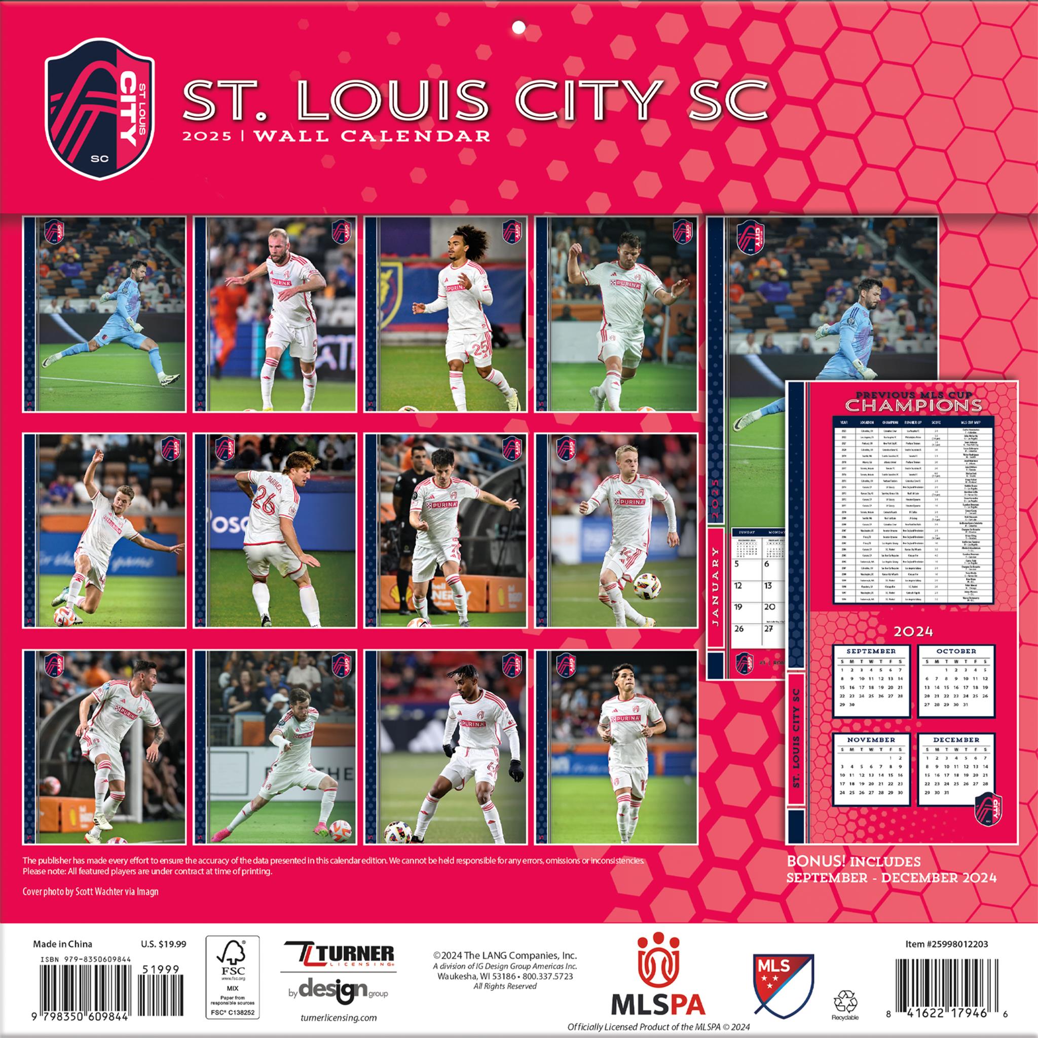 MLS St Louis City Wall 2025 Calendar - Online Exclusive