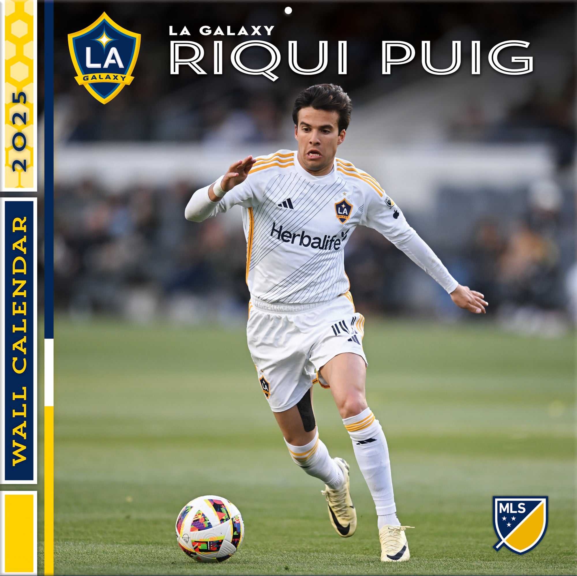 MLS LA Galaxy Riqui Puig Wall 2025 Calendar