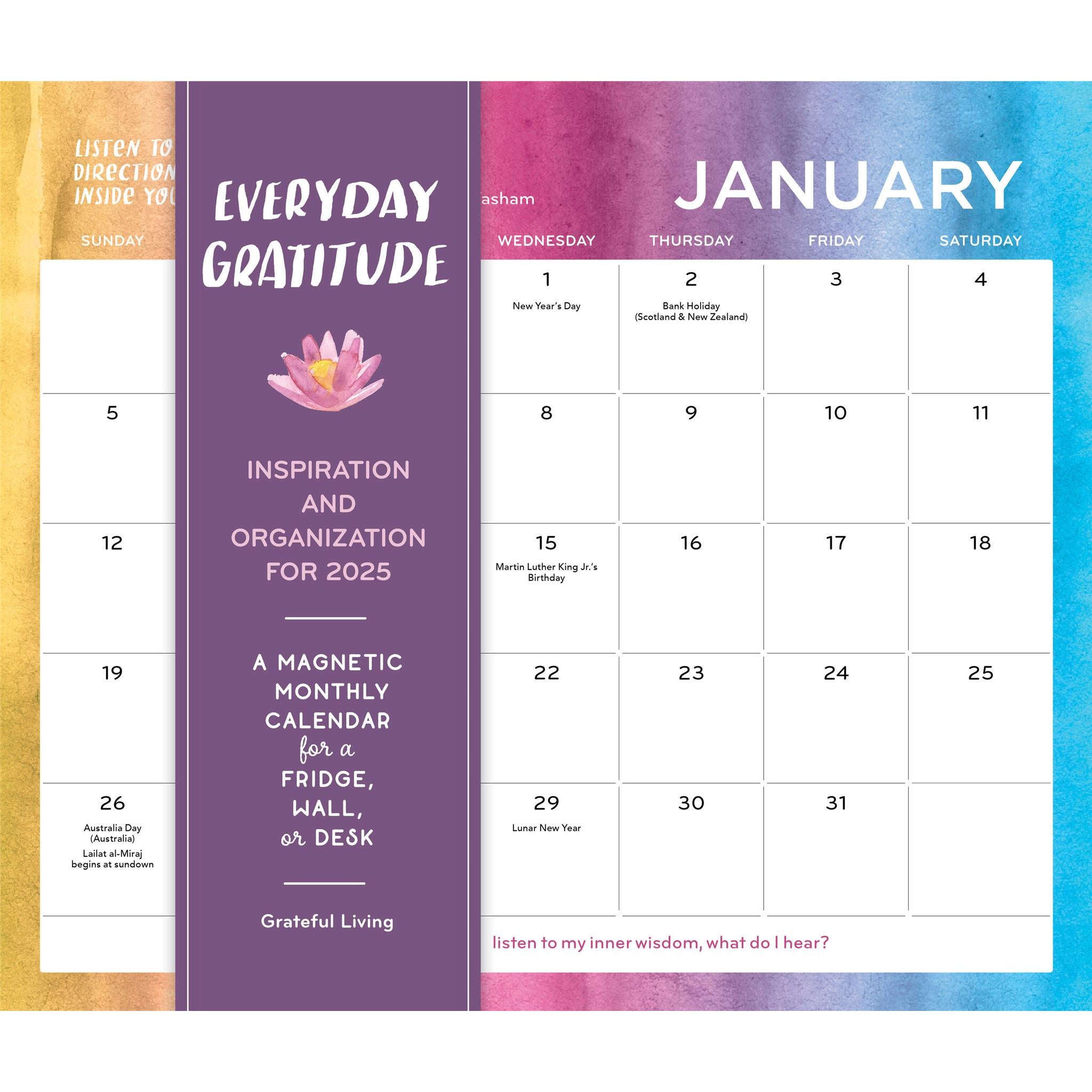 Everyday Gratitude Magnetic Mini 2025 Calendar - Online Exclusive