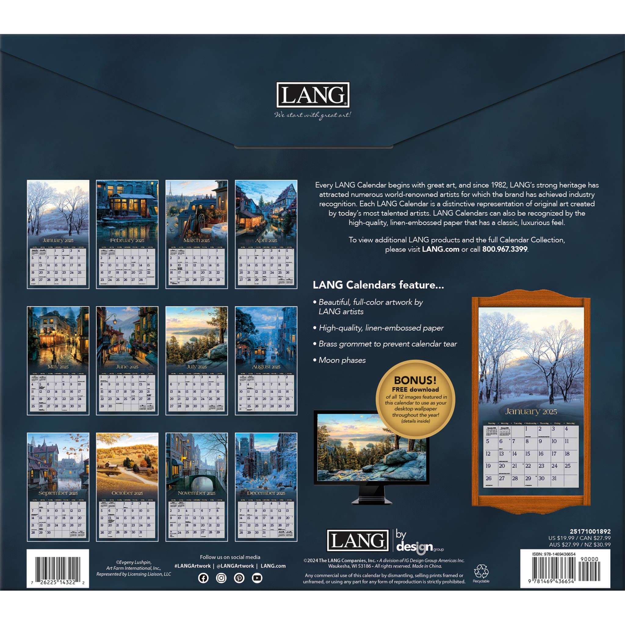 Around The World Special Edition with Print Wall 2025 Calendar