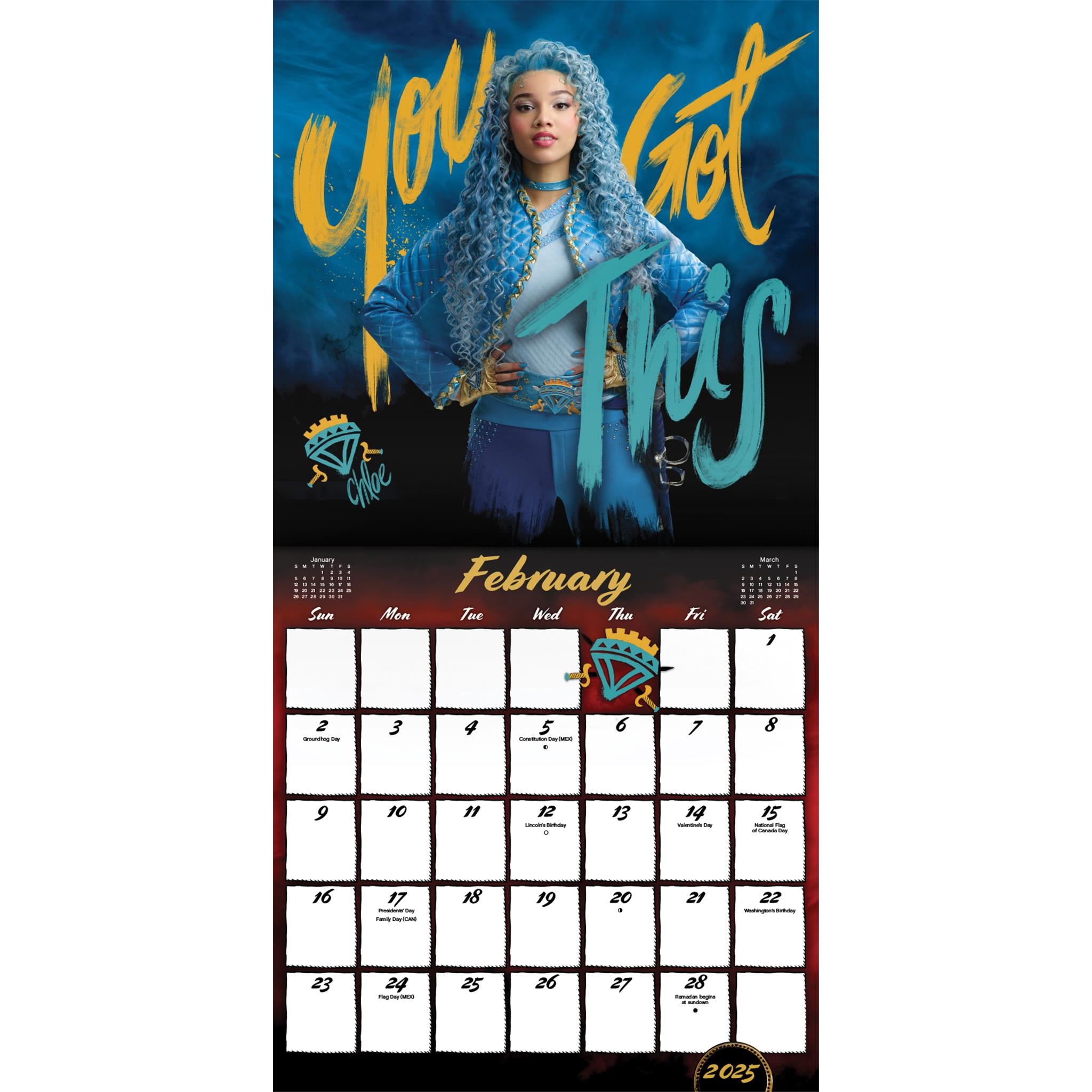 Descendants 4 The Rise Of Red Wall 2025 Calendar - Online Exclusive