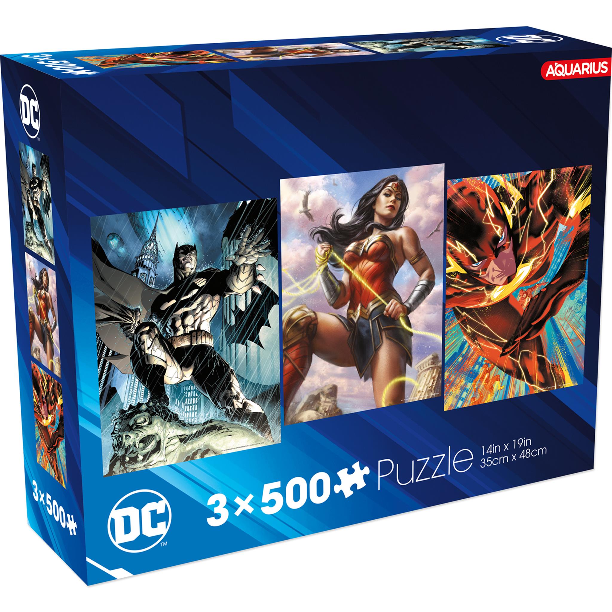 DC Comics 3 in 1 500 Piece Puzzle