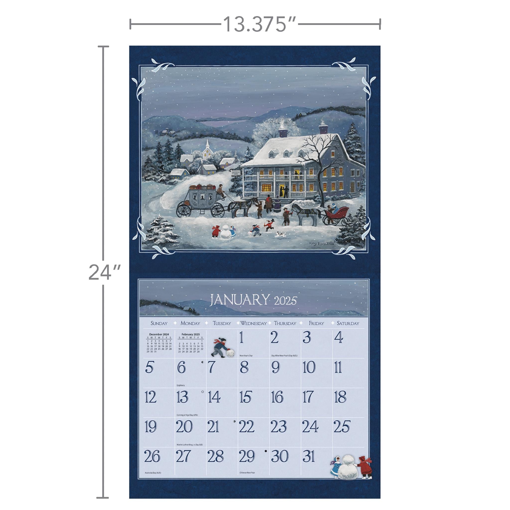 Lang Folk Art Wall 2025 Calendar - Online Exclusive