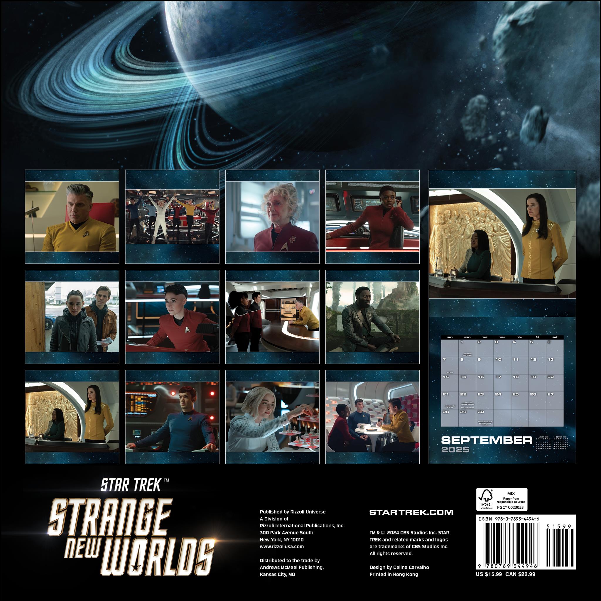 Star Trek Strange New Worlds Wall 2025 Calendar - Online Exclusive