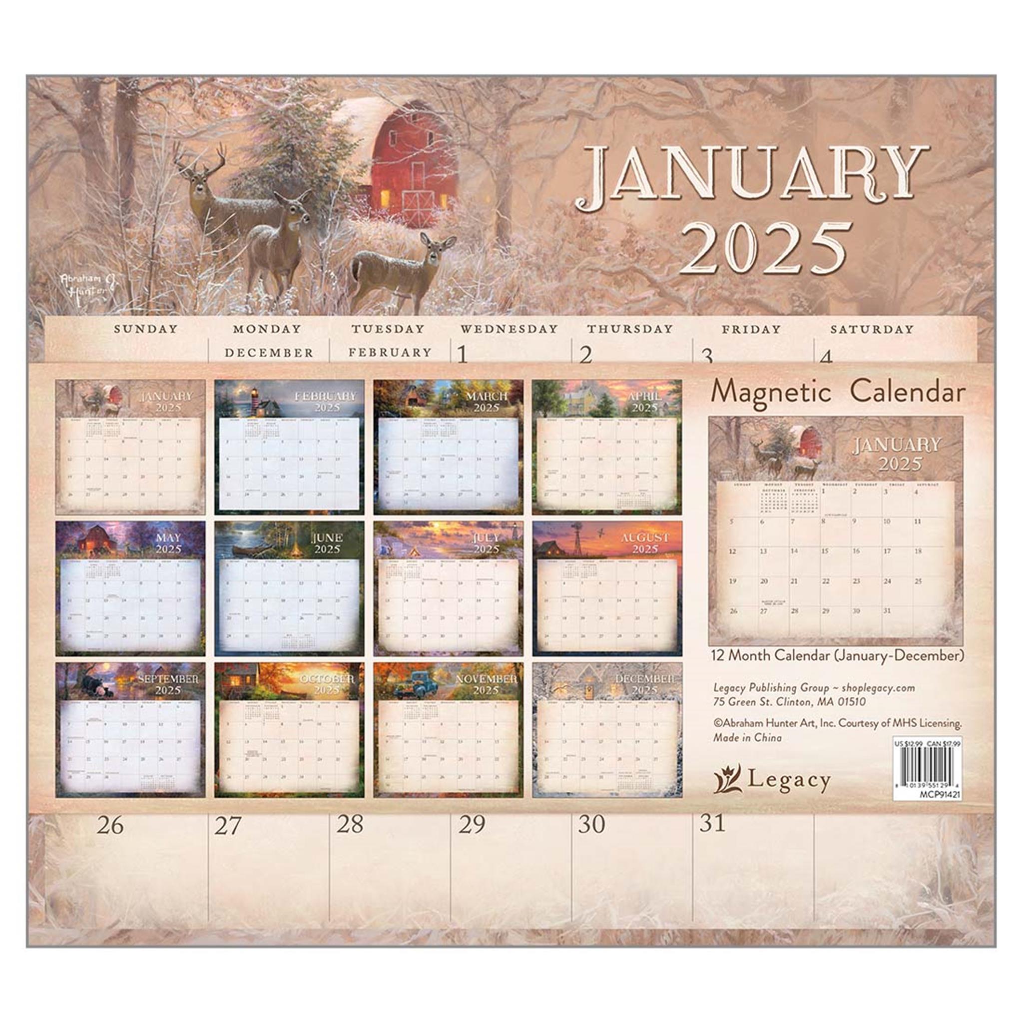 Four Seasons Magnetic Mini 2025 Calendar - Online Exclusive