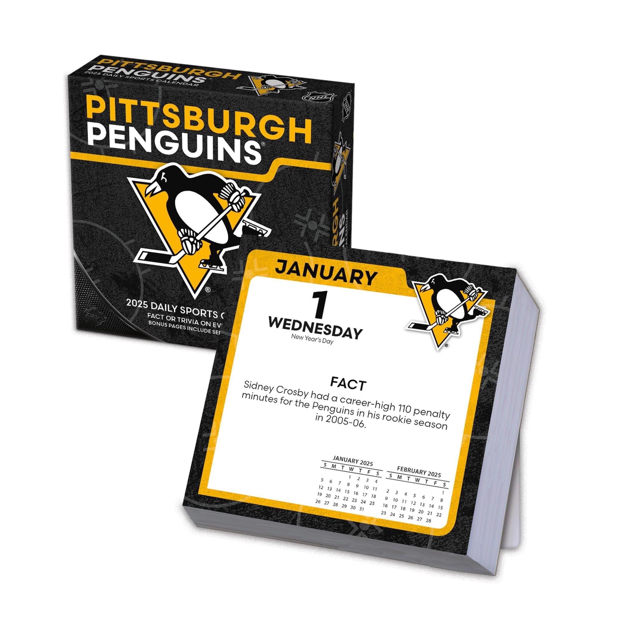 NHL Pittsburgh Penguins Box 2025 Calendar - Online Exclusive