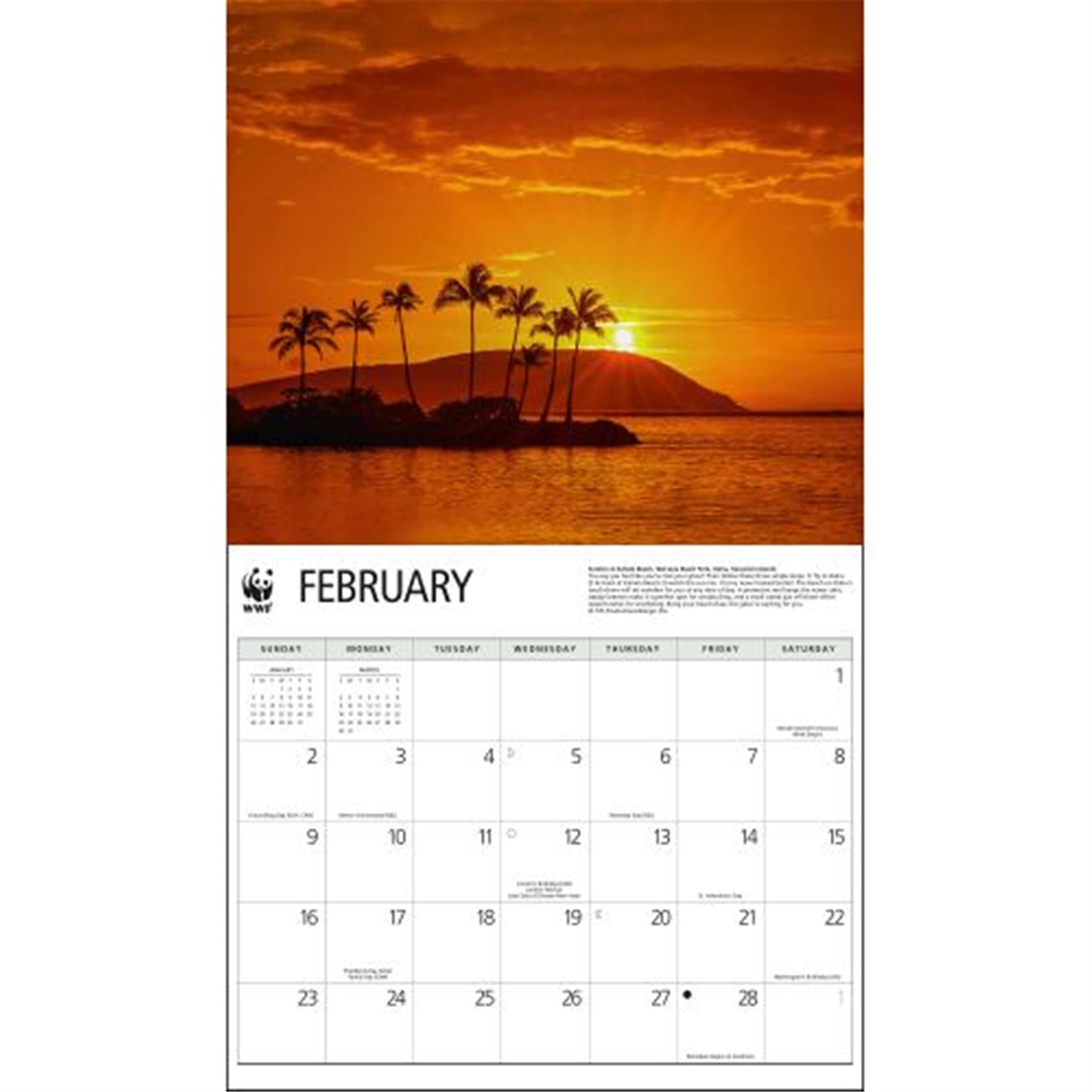 Islands World Wildlife Fund Wall 2025 Calendar