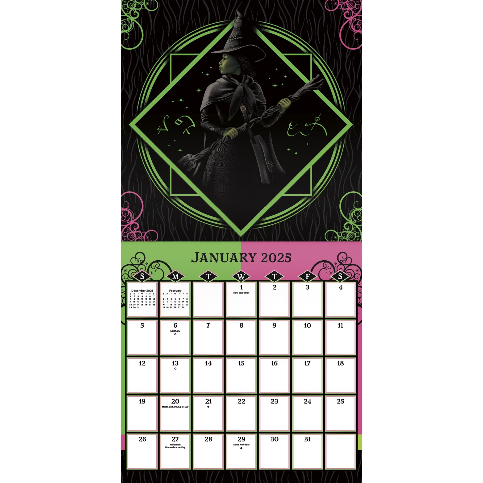 Wicked Movie Elphaba And Glinda Wall 2025 Calendar - Online Exclusive