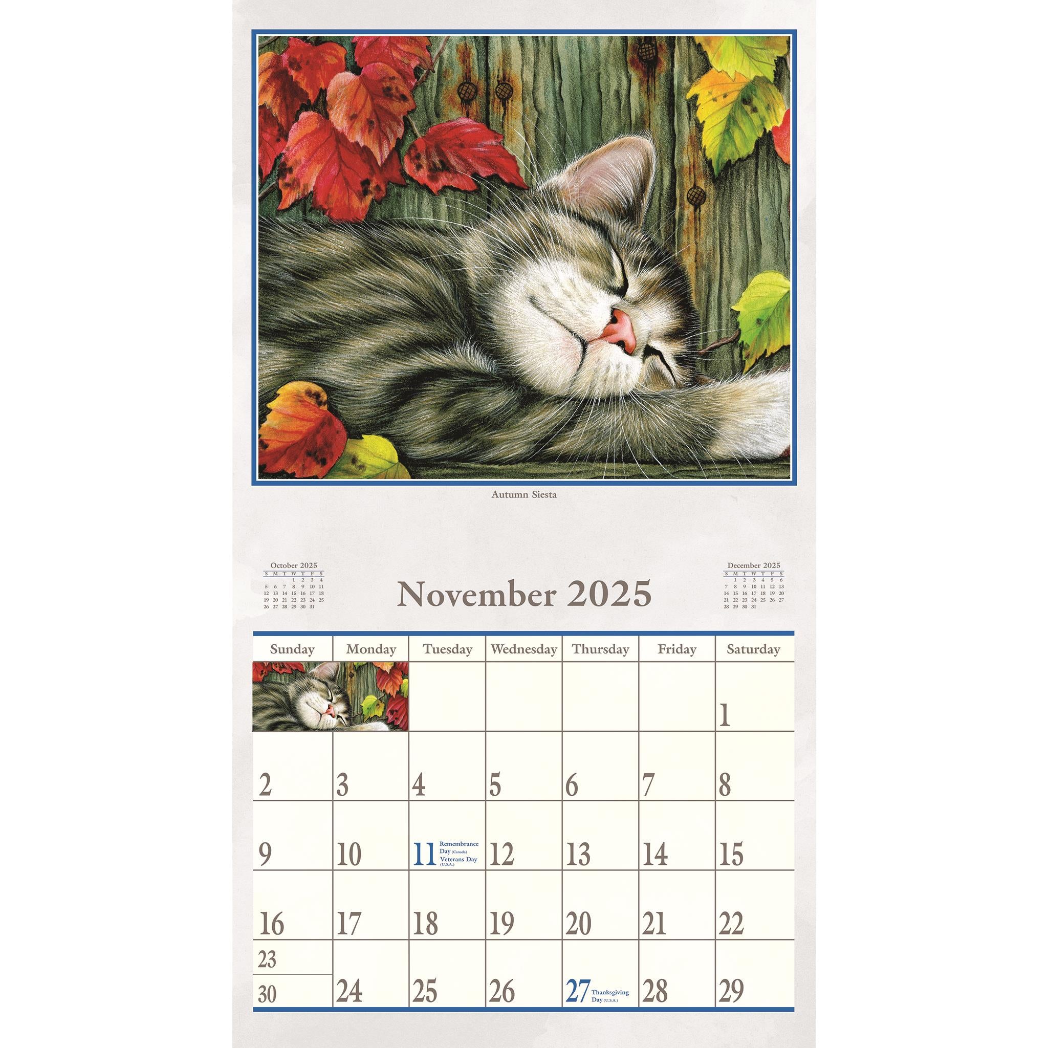 Cats Meow Wall 2025 Calendar