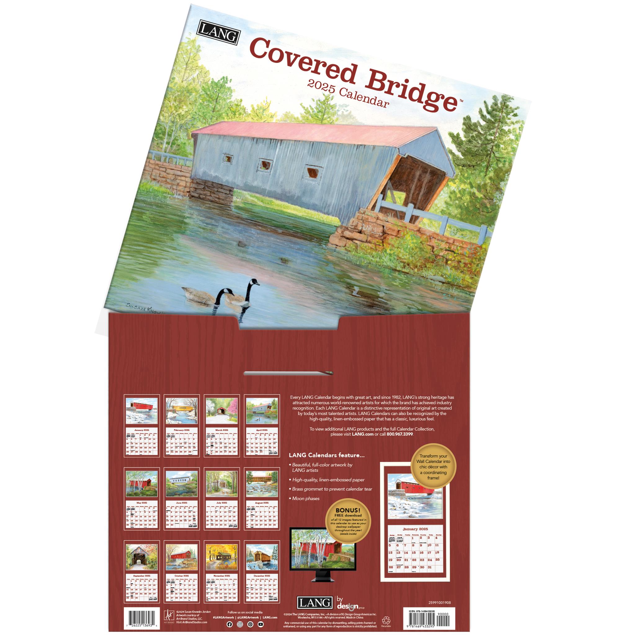 Covered Bridges Wall 2025 Calendar - Online Exclusive