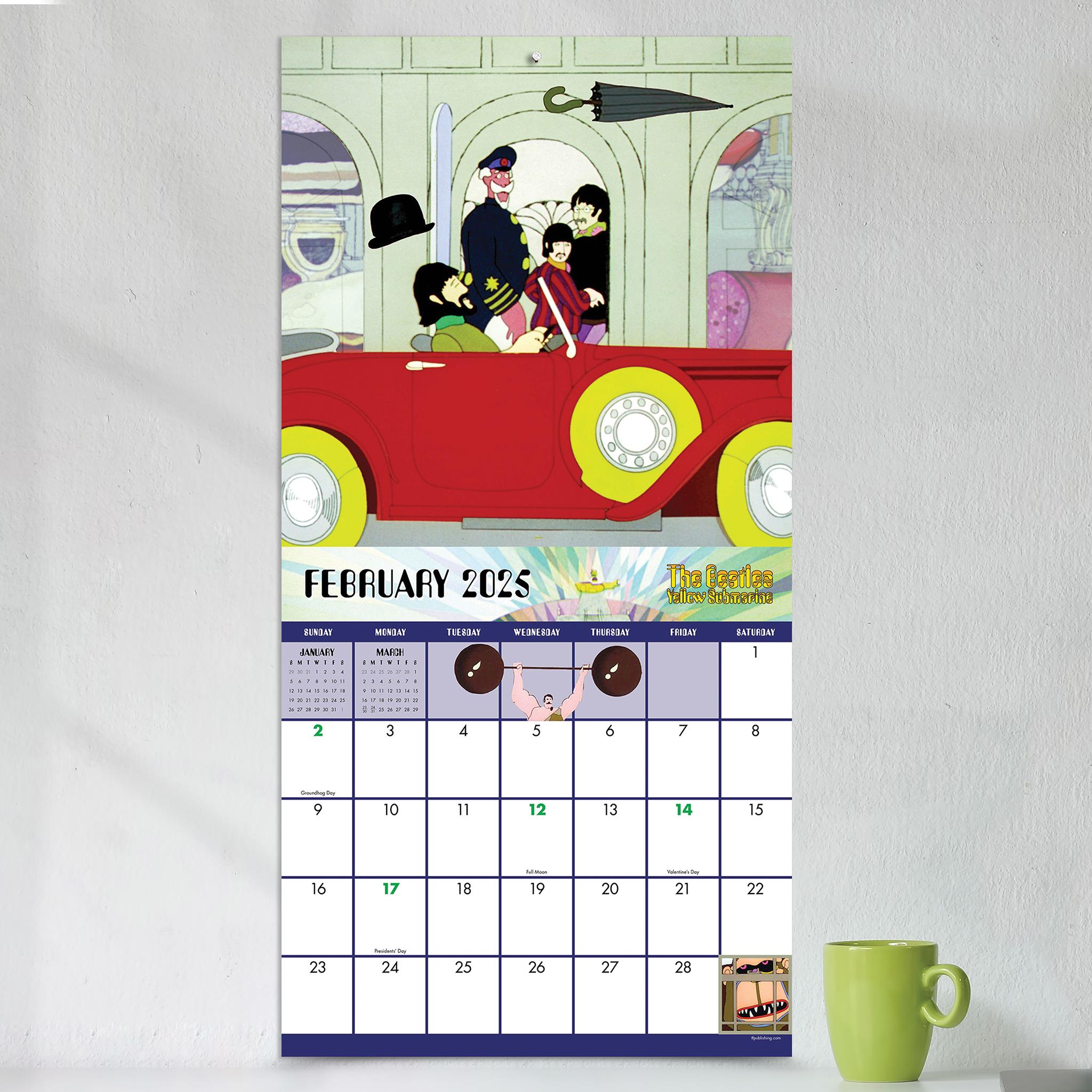 Beatles Yellow Submarine Wall 2025 Calendar - Online Exclusive