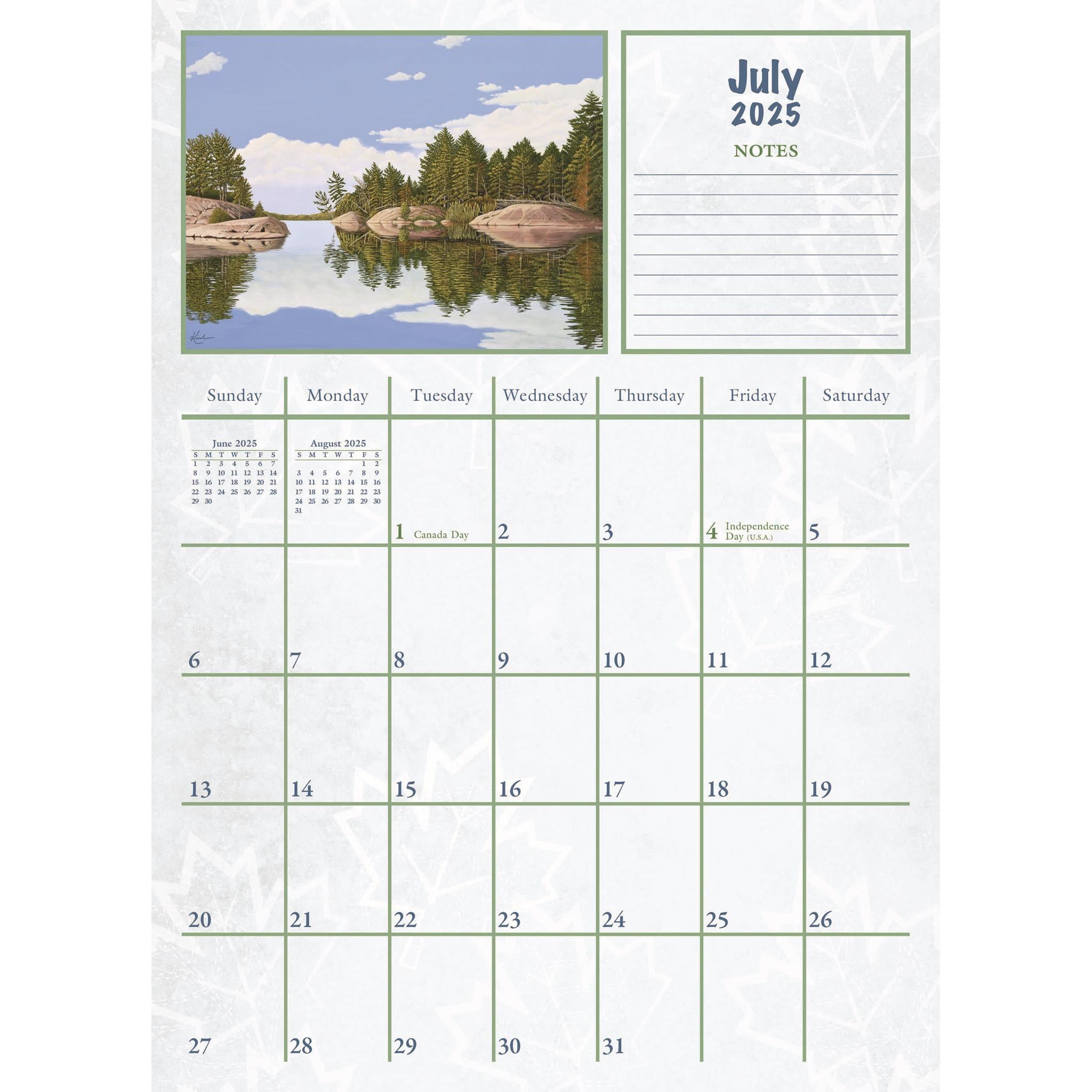 Northern Getaway Mini 2025 Calendar