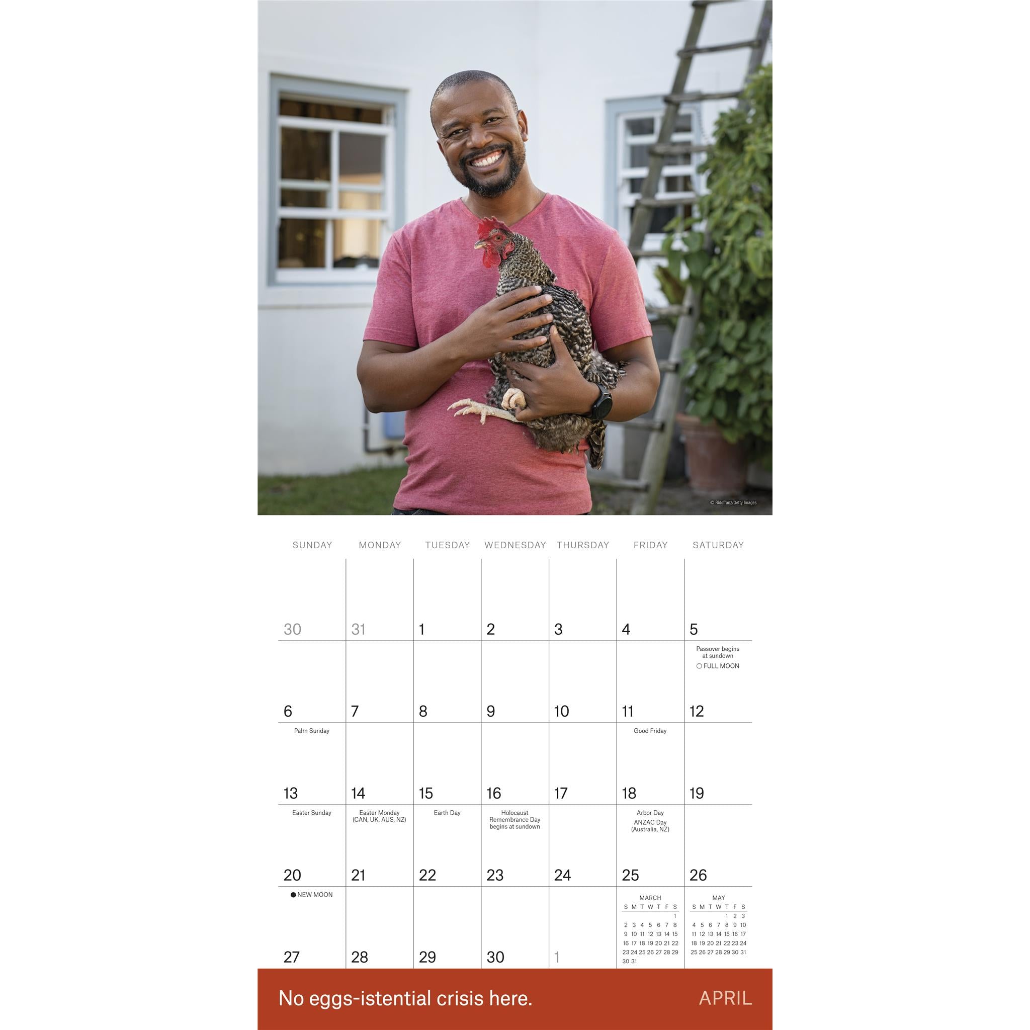 Men With Hens Wall 2025 Calendar - Online Exclusive