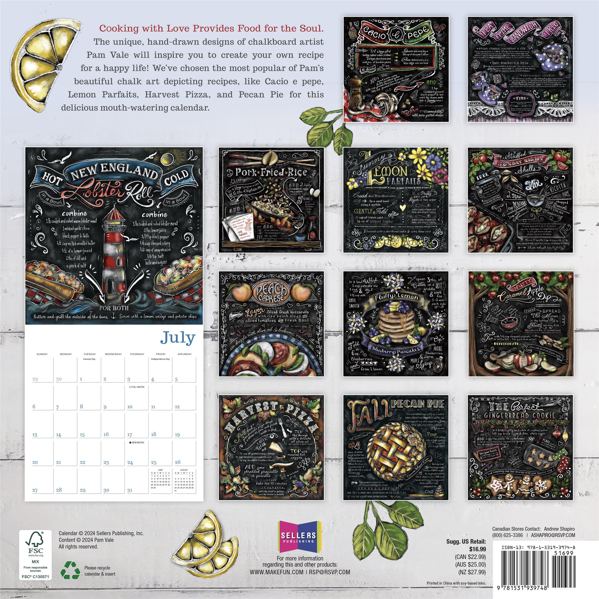 Cooking With Love Provides Food For The Soul Wall 2025 Calendar