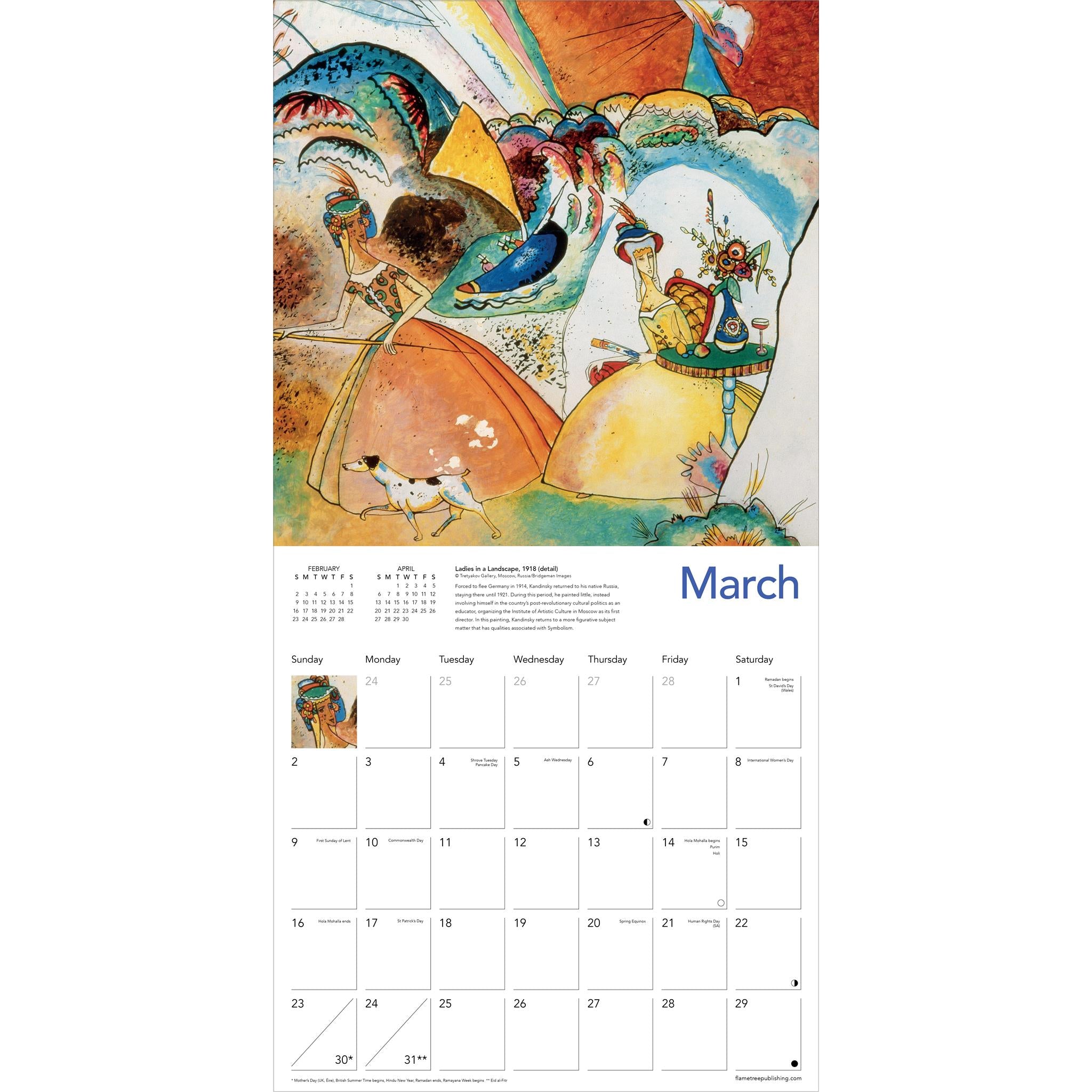 Wassily Kandinsky Wall 2025 Calendar