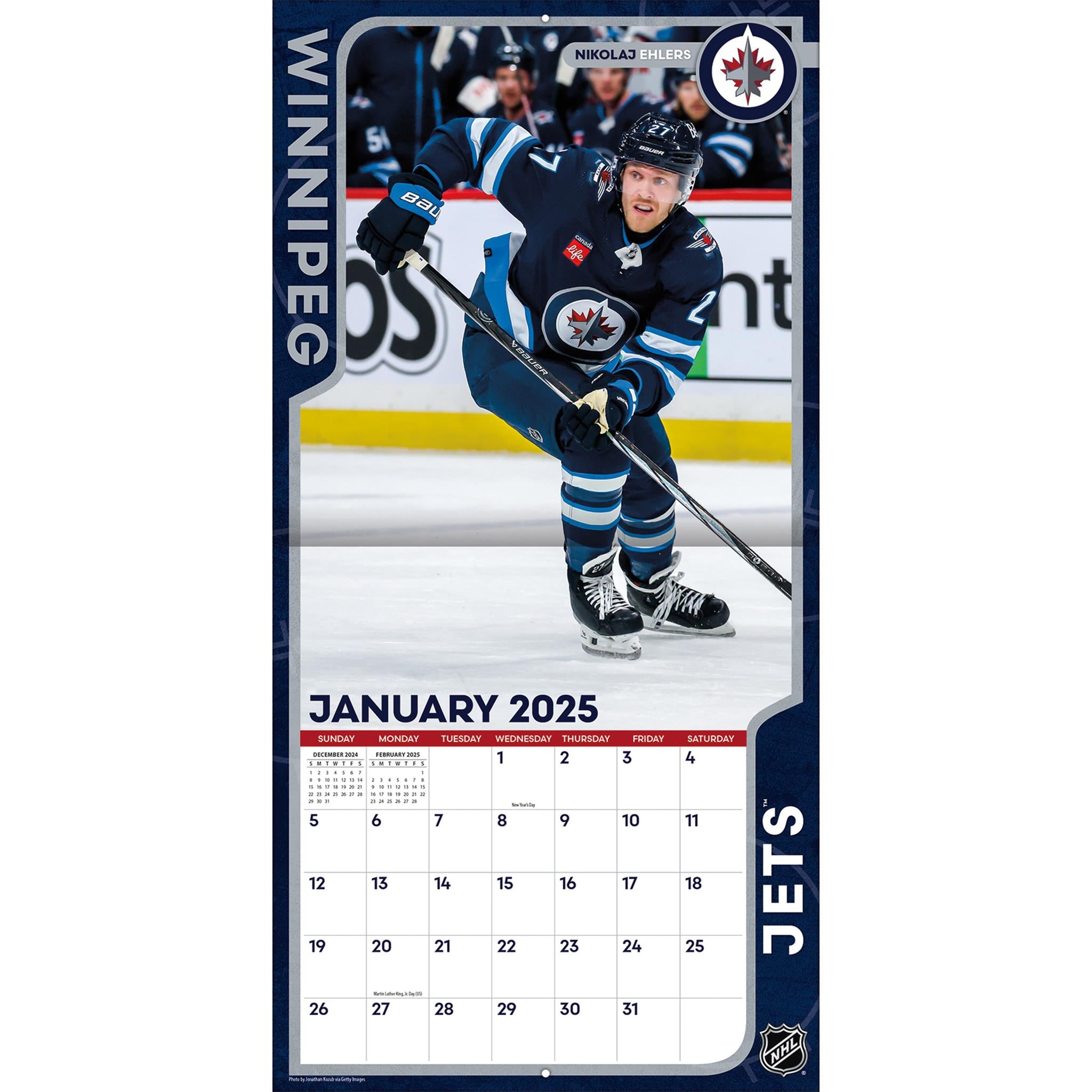 NHL Winnipeg Jets Wall 2025 Calendar - Online Exclusive