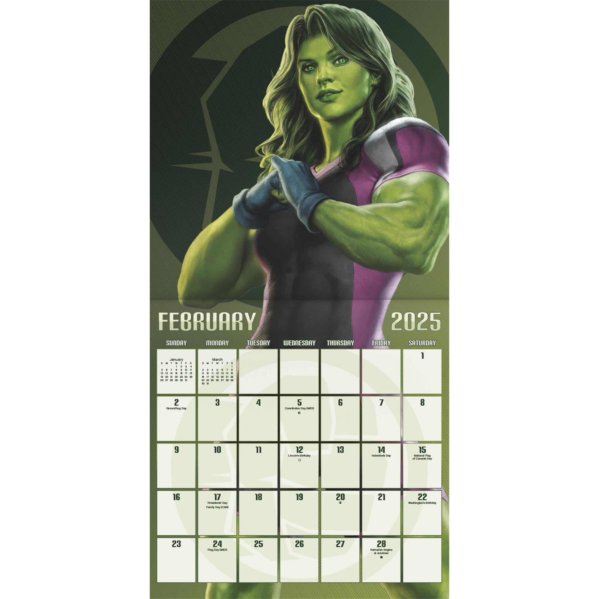 Marvel Heroes Wall 2025 Calendar - Online Exclusive