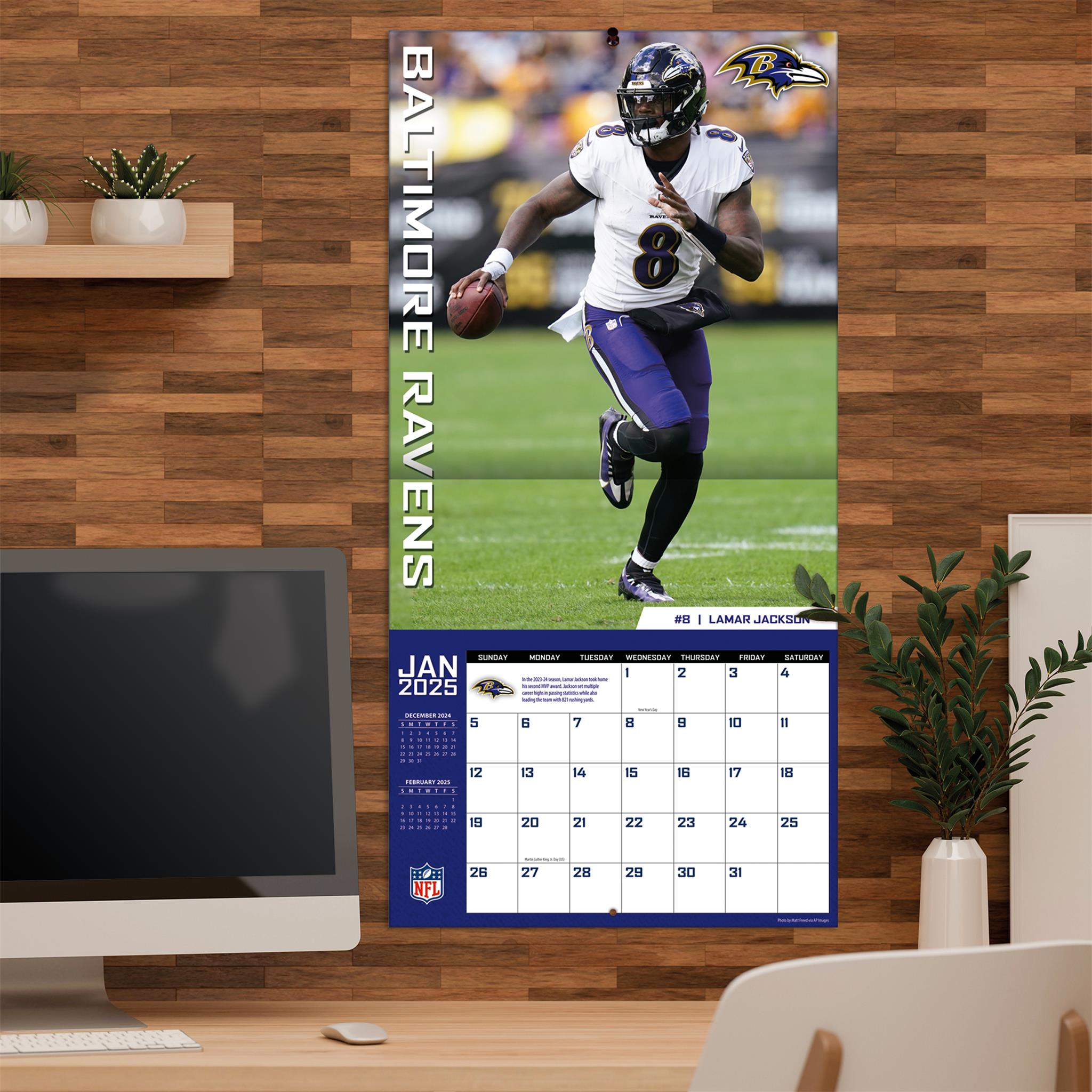 NFL Elite Wall 2025 Calendar