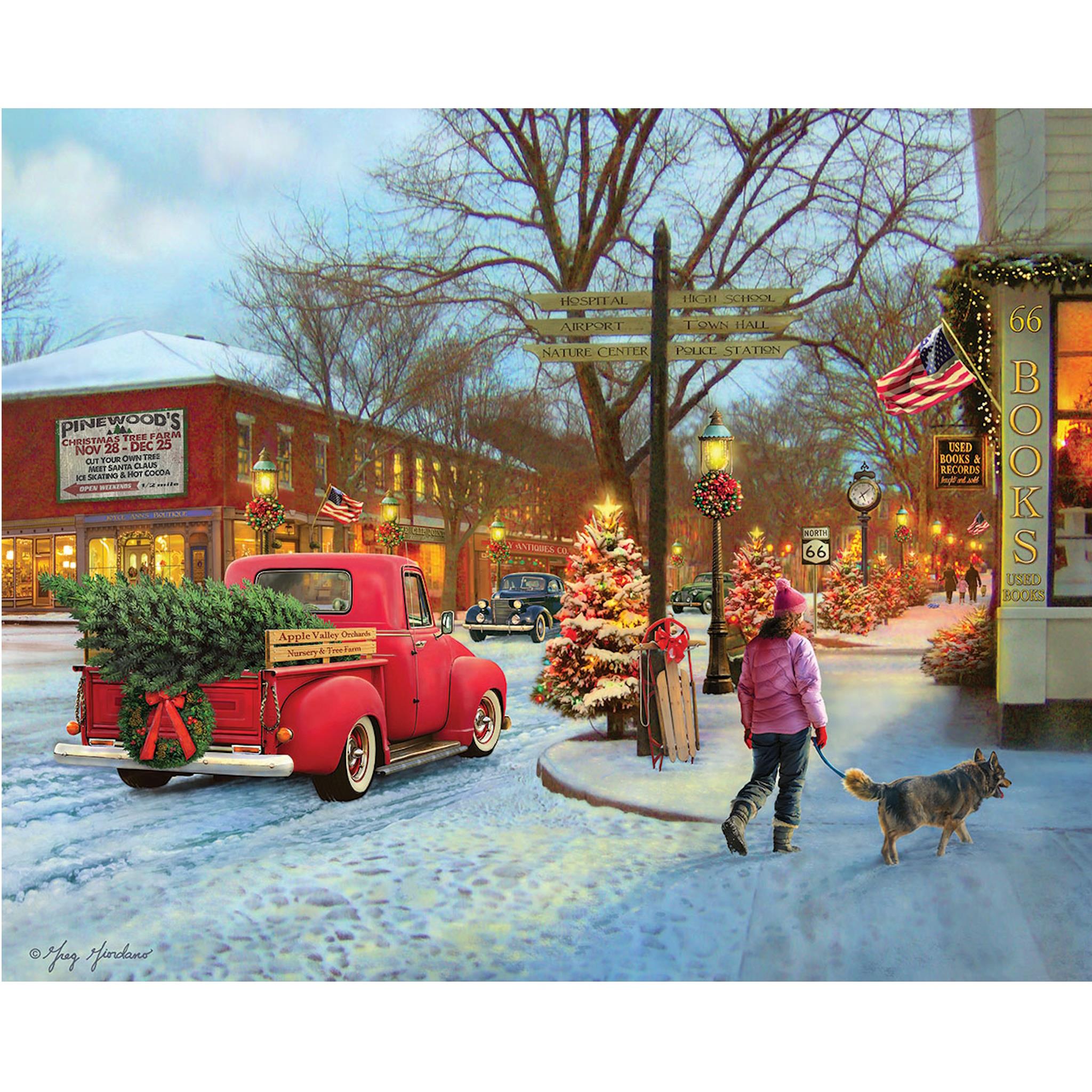 Main Street Christmas 1000 Piece Puzzle White Mountain