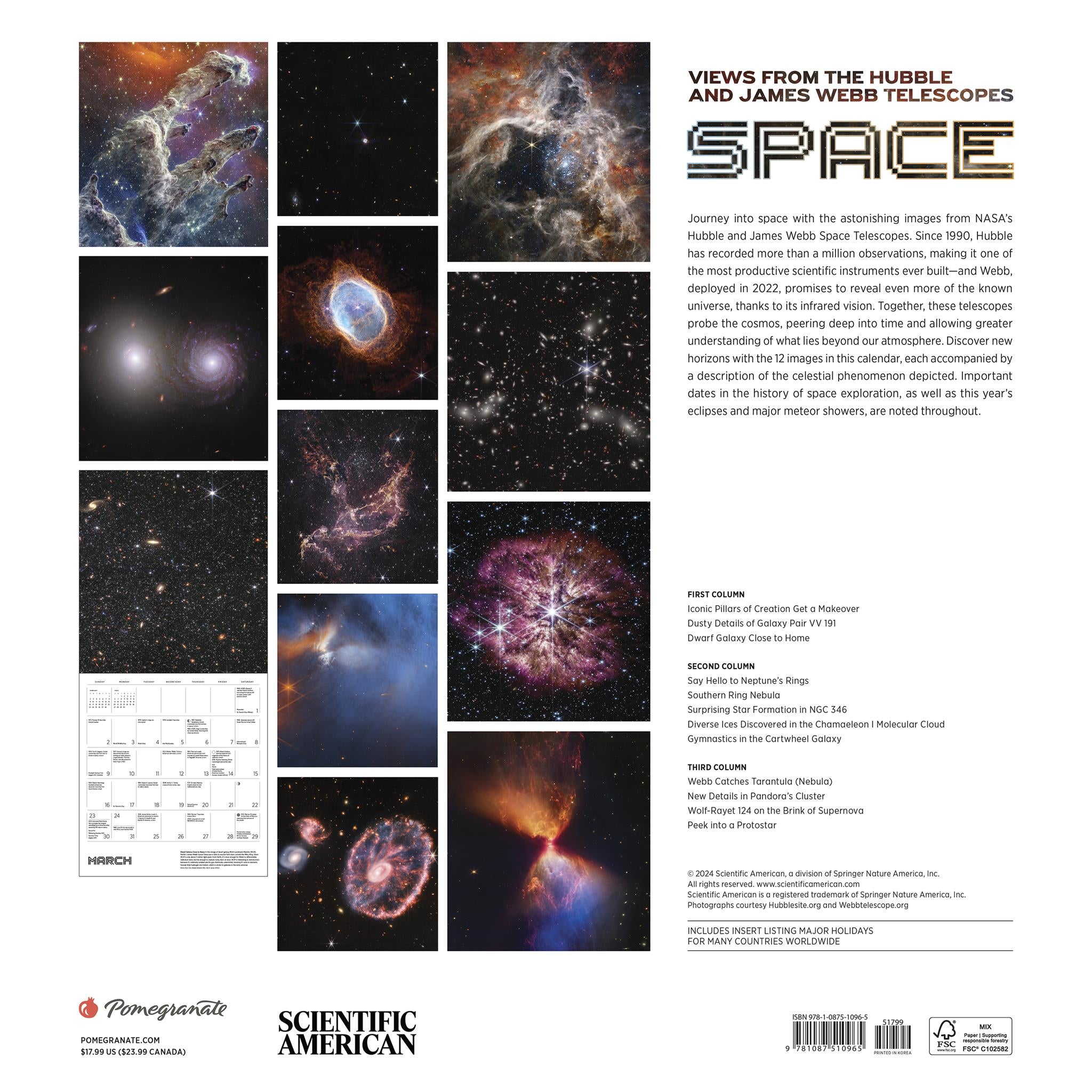 Space Views Special Edition Wall 2025 Calendar