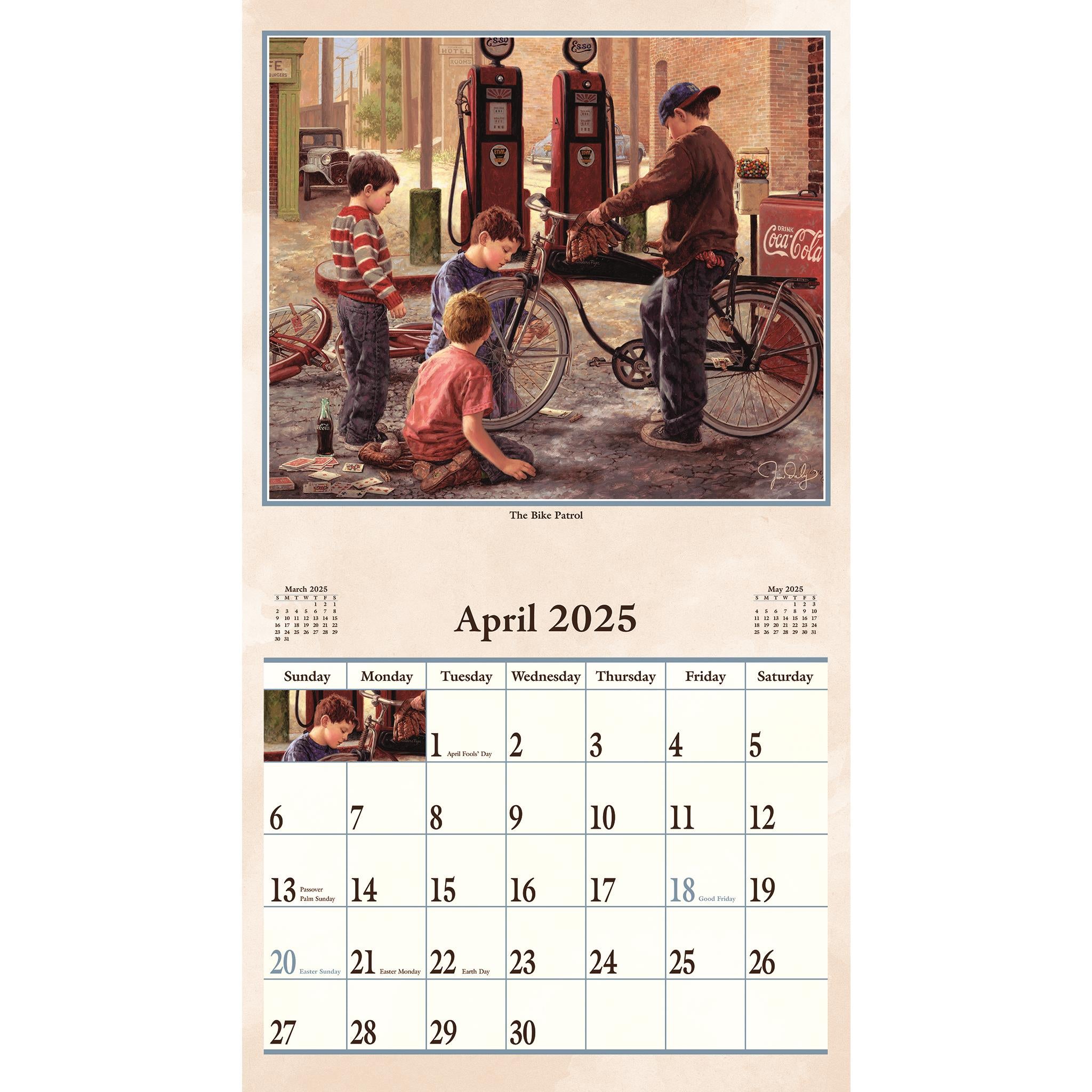 Bygone Days Wall 2025 Calendar