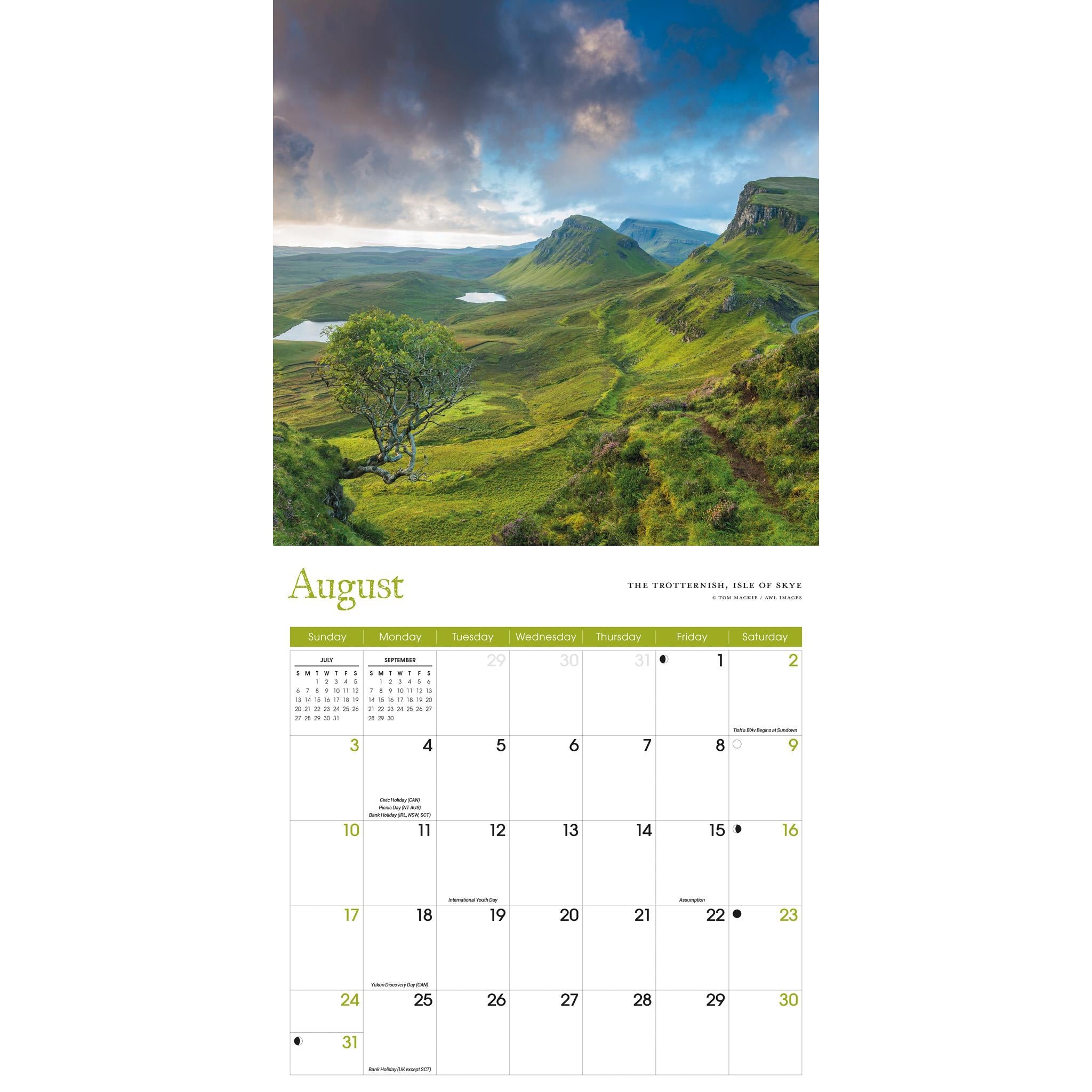 Scotland Wall 2025 Calendar